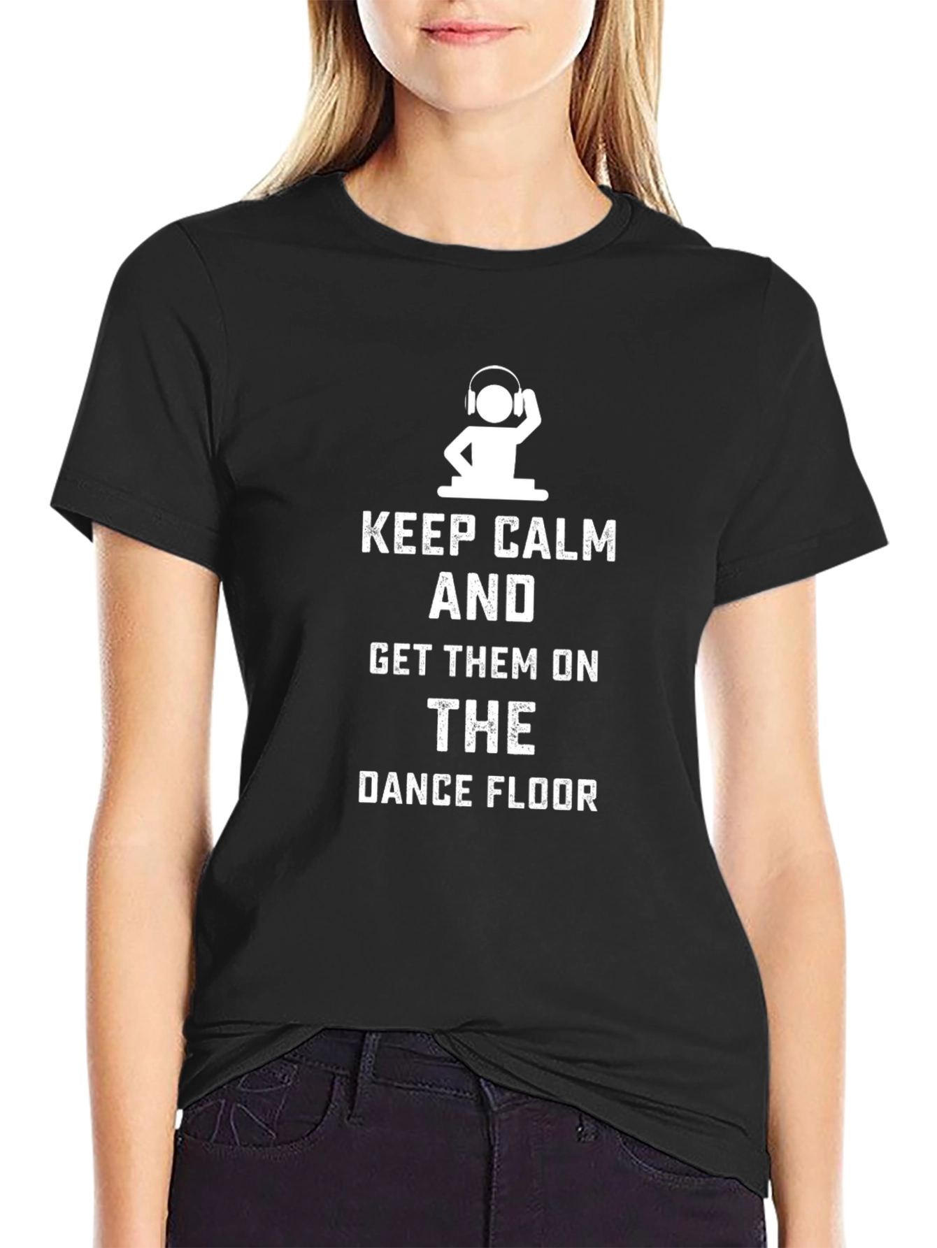 Black Keep Calm DJ Black Graphic Tee view 2