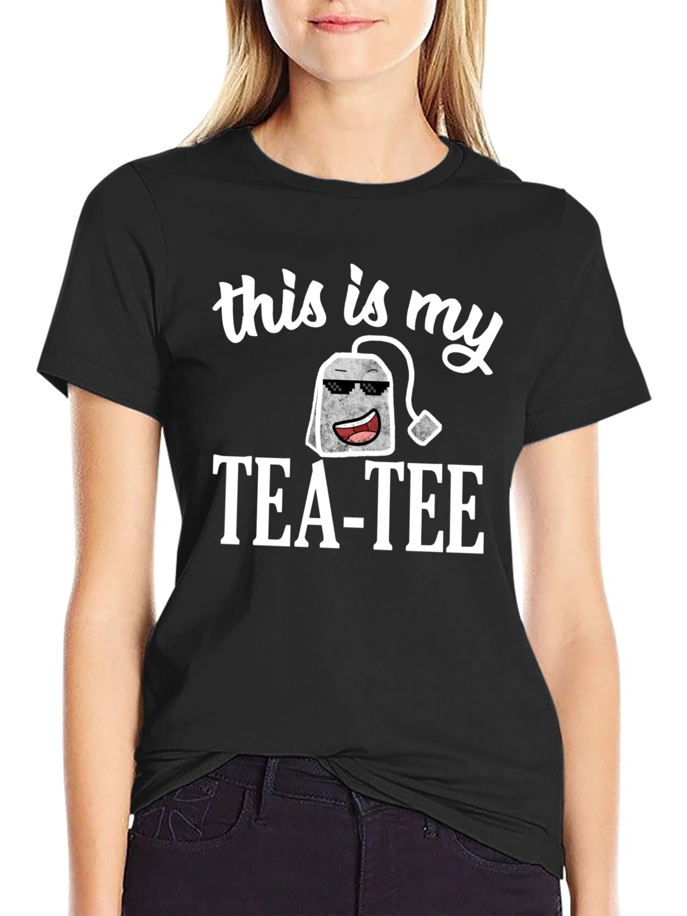 Black This is My Tea-Tee Funny T-Shirt view 2