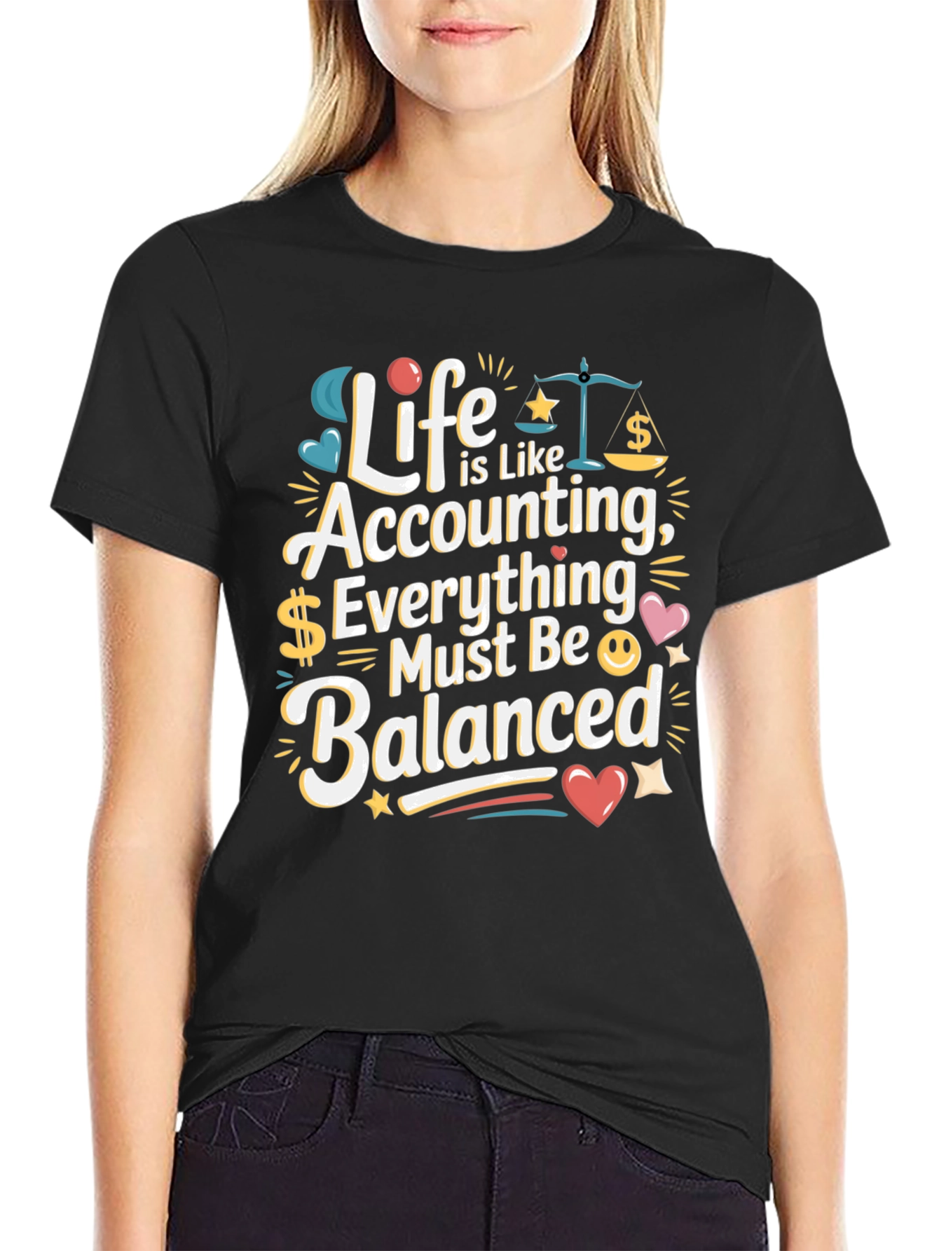 Life is Like Accounting T-Shirt - Balanced Humor Tee - 2