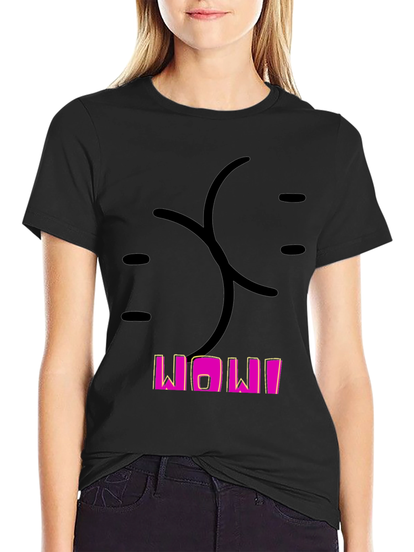 Black Funny Butt Graphic Black T-Shirt for Men view 2