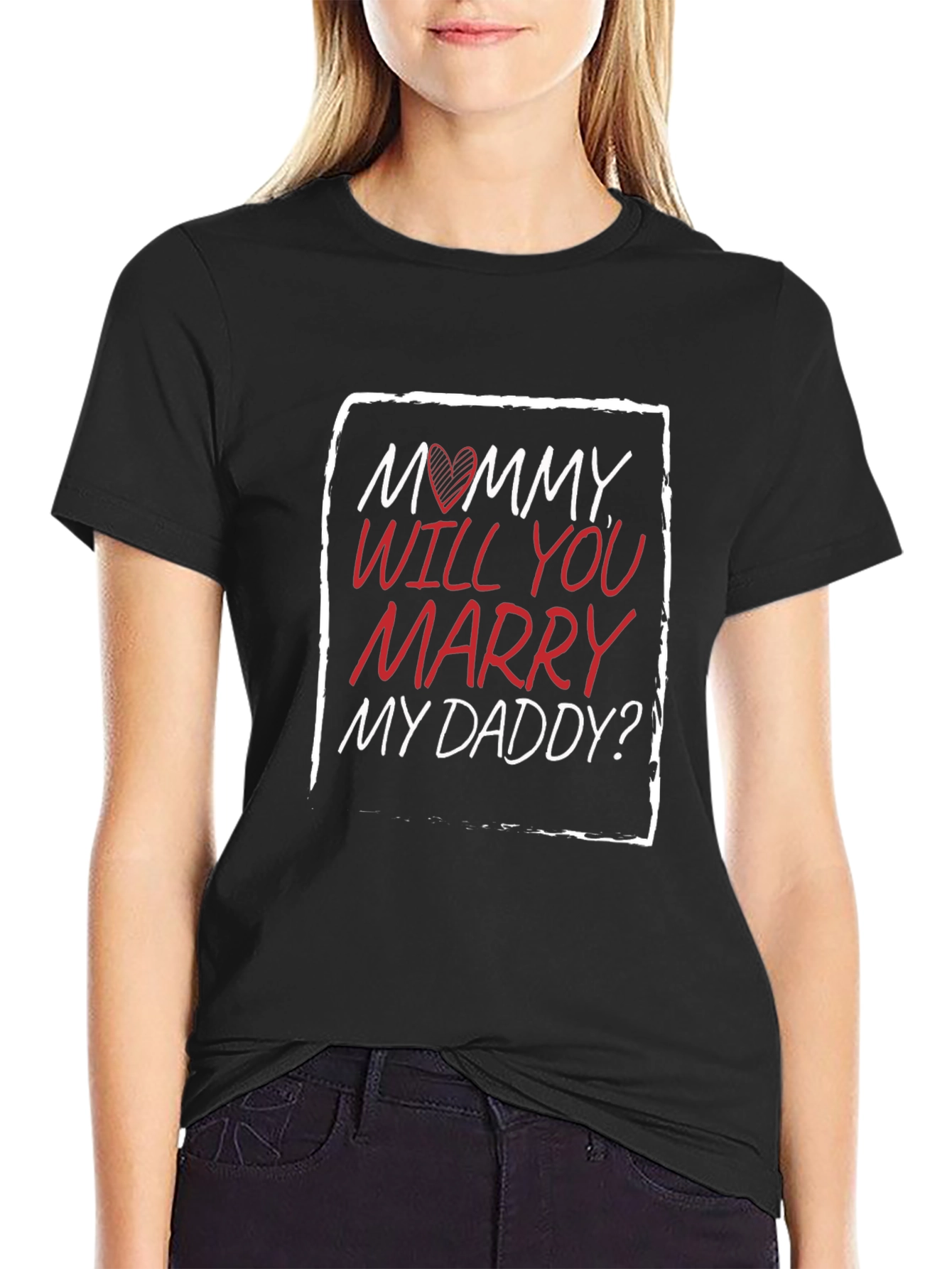 Black Mommy Will You Marry My Daddy? T-Shirt view 2