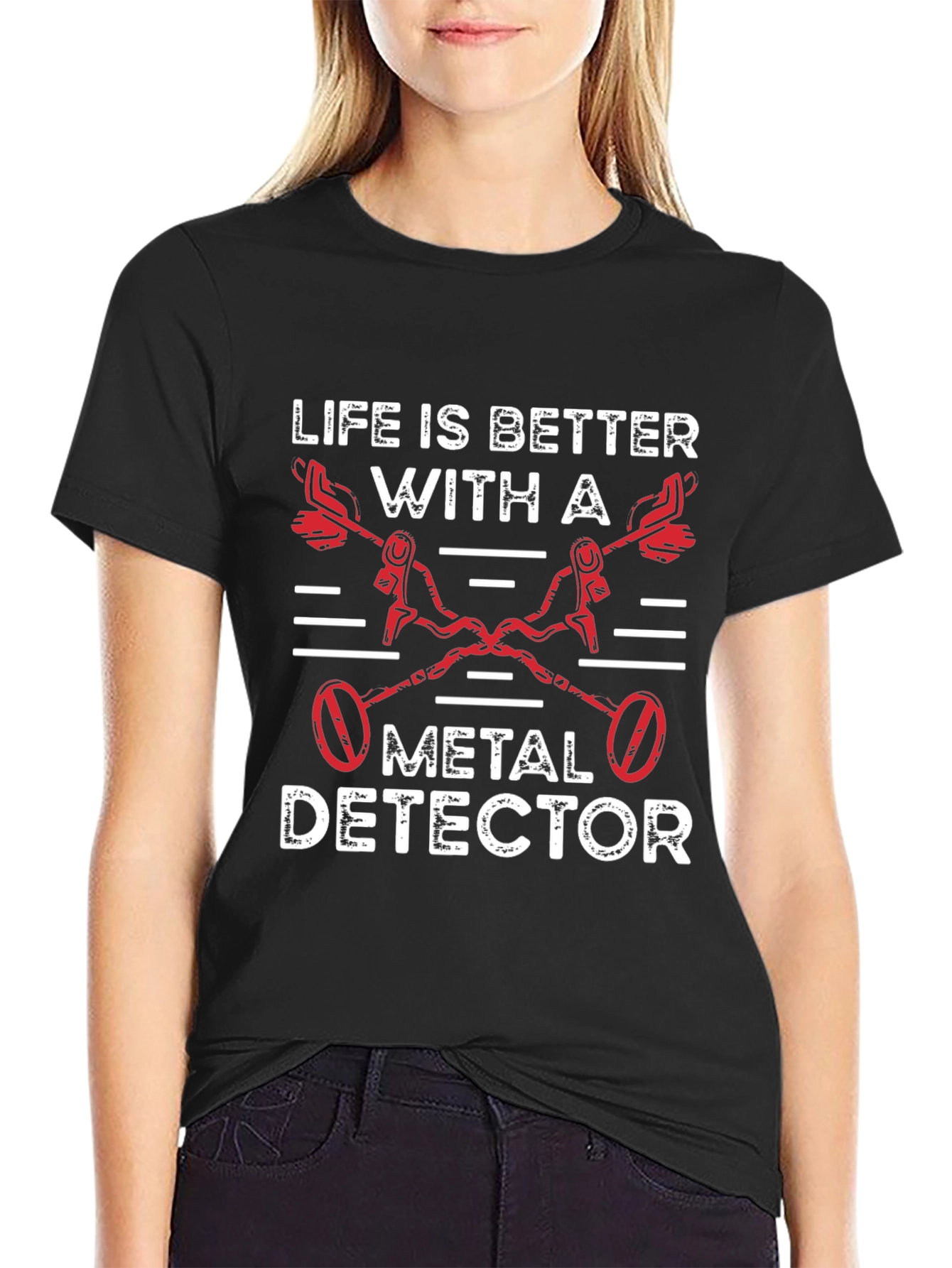 Black Life is Better With a Metal Detector T-Shirt view 2