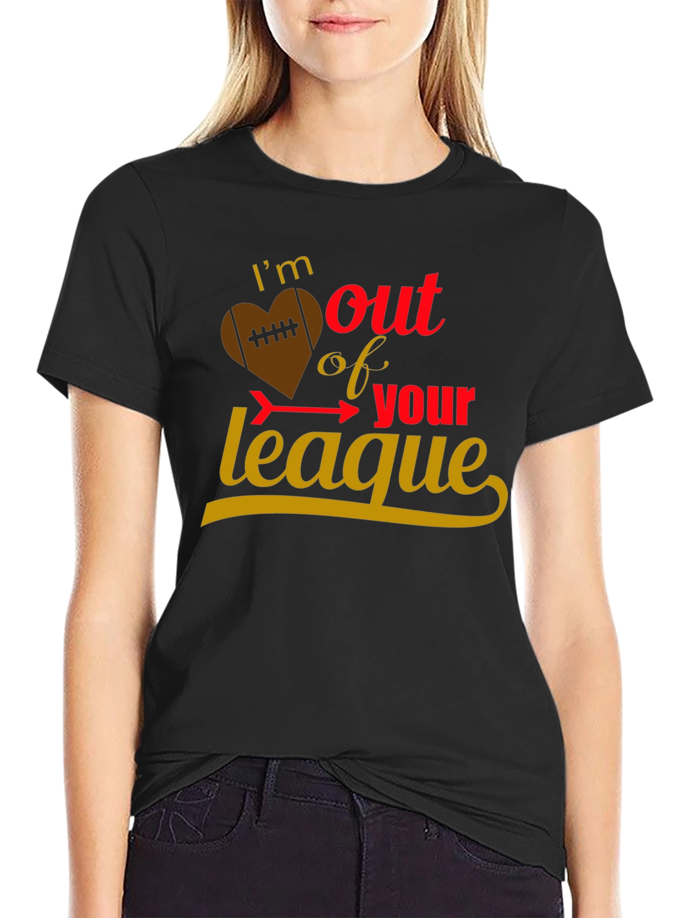 Black I'm Out of Your League Graphic Tee view 2