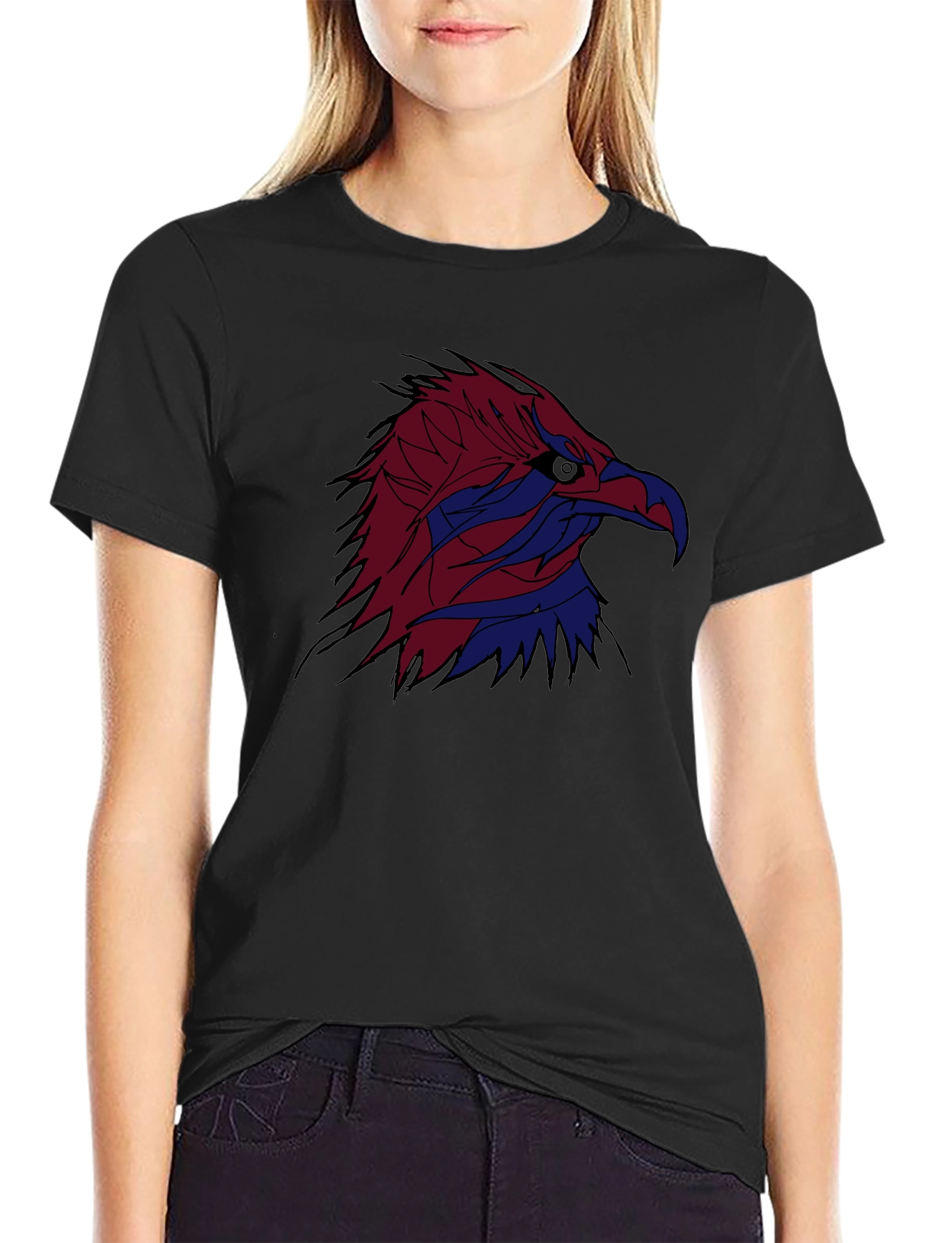 Black Eagle Graphic Black Tee - Striking Design view 2