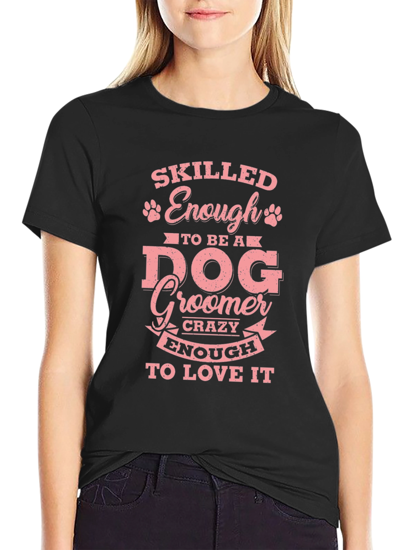 Black Dog Groomer T-Shirt - Skilled Enough view 2