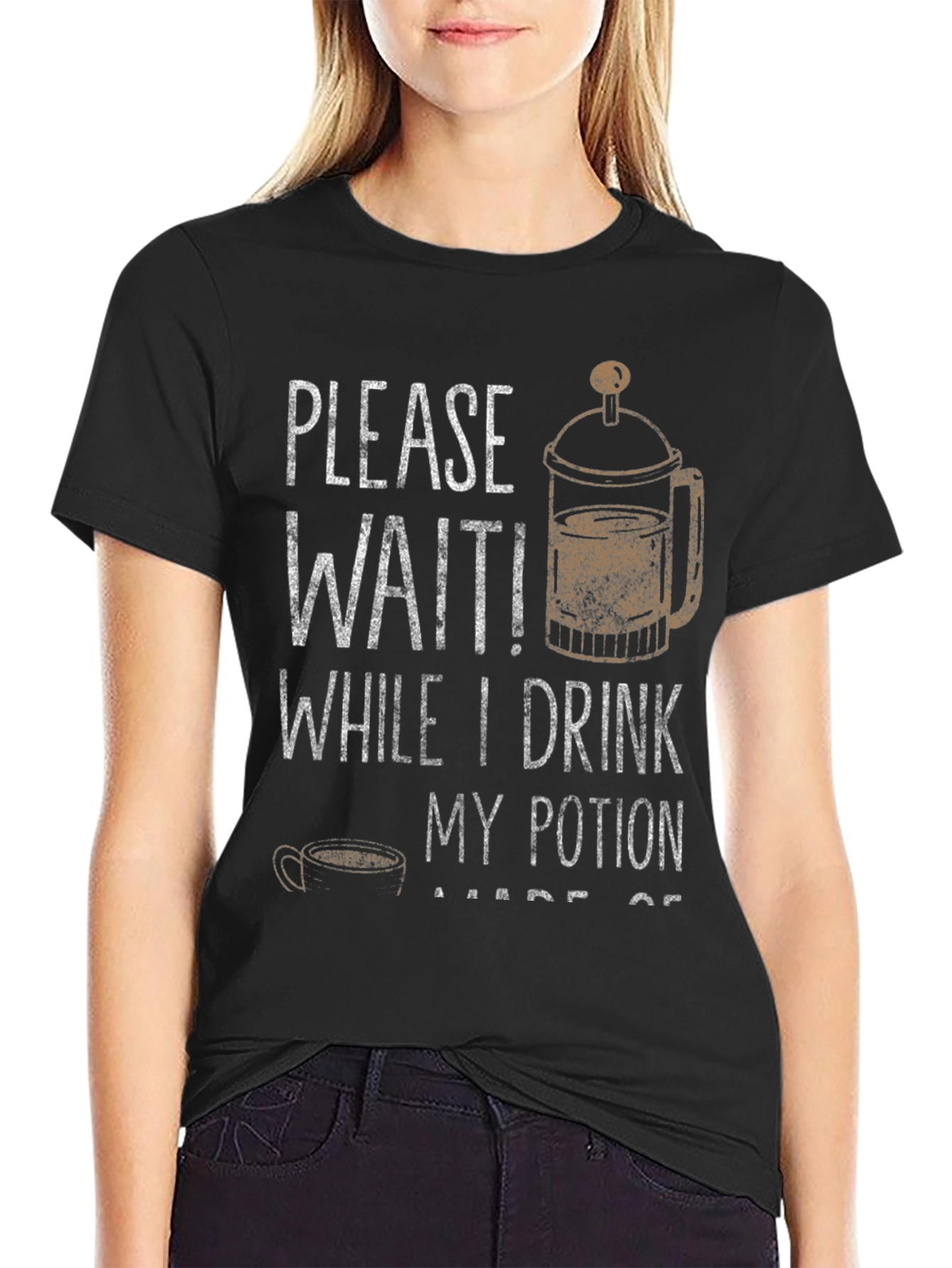 Black Coffee Potion Graphic Tee view 2