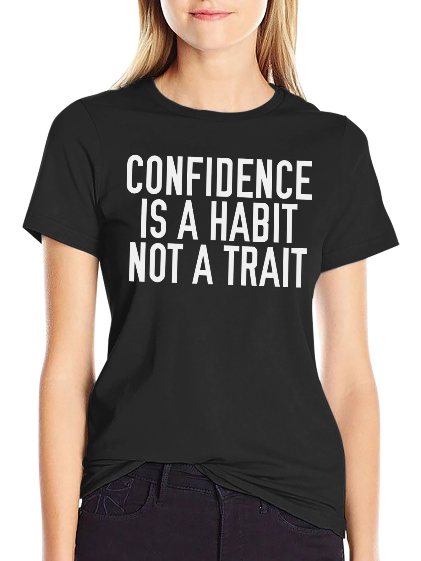 Black Confidence Habit Tee - Mens Graphic T-Shirt view 2