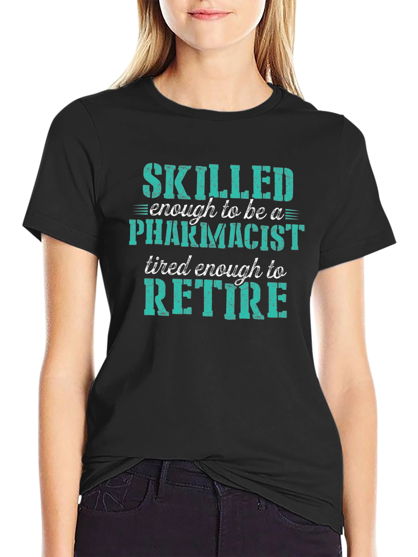 Black Skilled Pharmacist Ready to Retire Graphic Tee view 2
