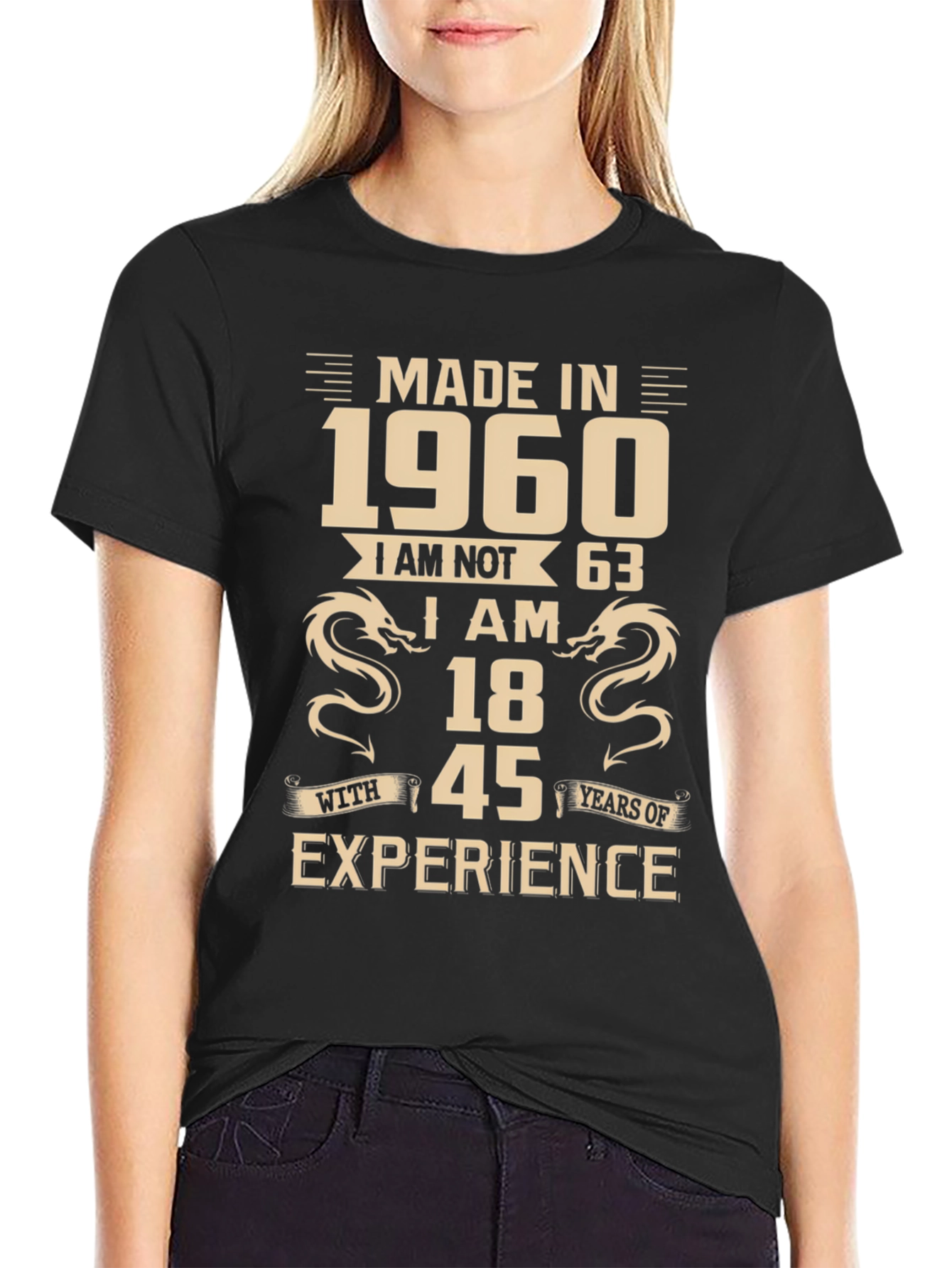 Black Made in 1960 - 63rd Birthday T-Shirt  view 2