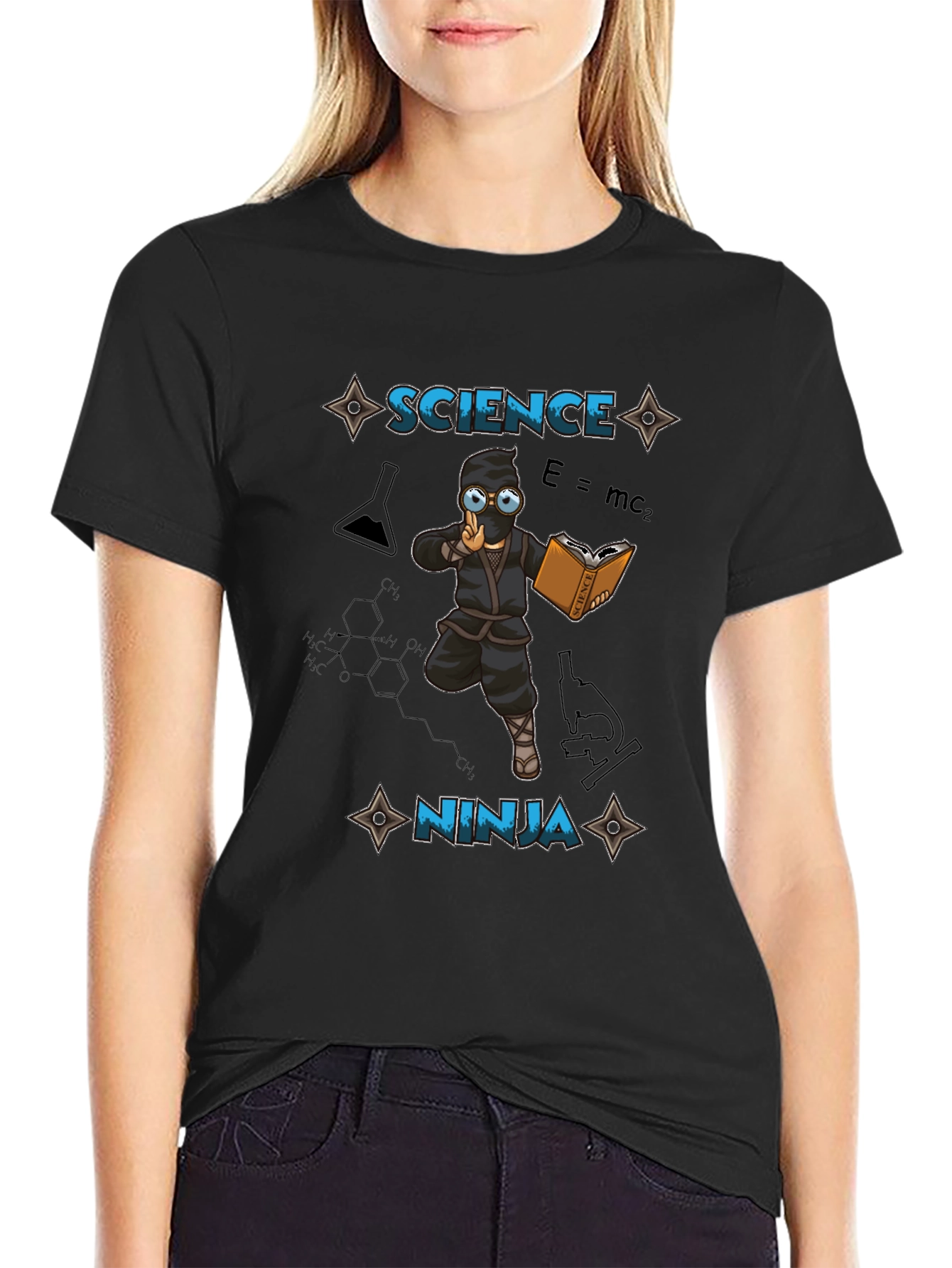 Black Science Ninja T-Shirt - Smart & Stylish! view 2