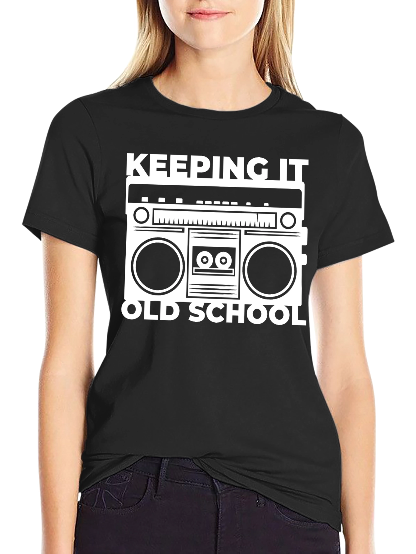 Keeping It Old School Boombox Graphic T-Shirt - 2