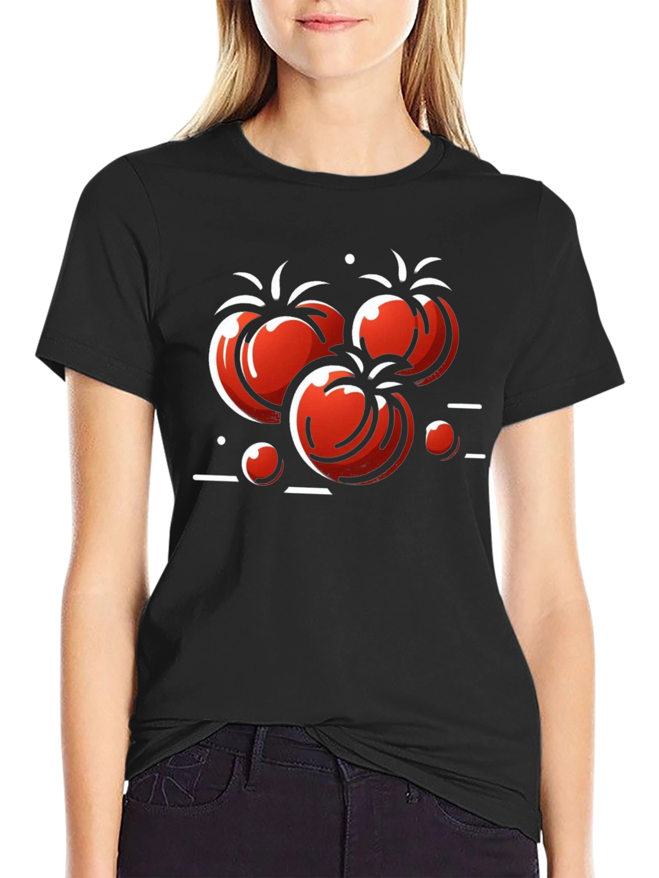 Black Tomato Graphic Print Black T-Shirt view 2