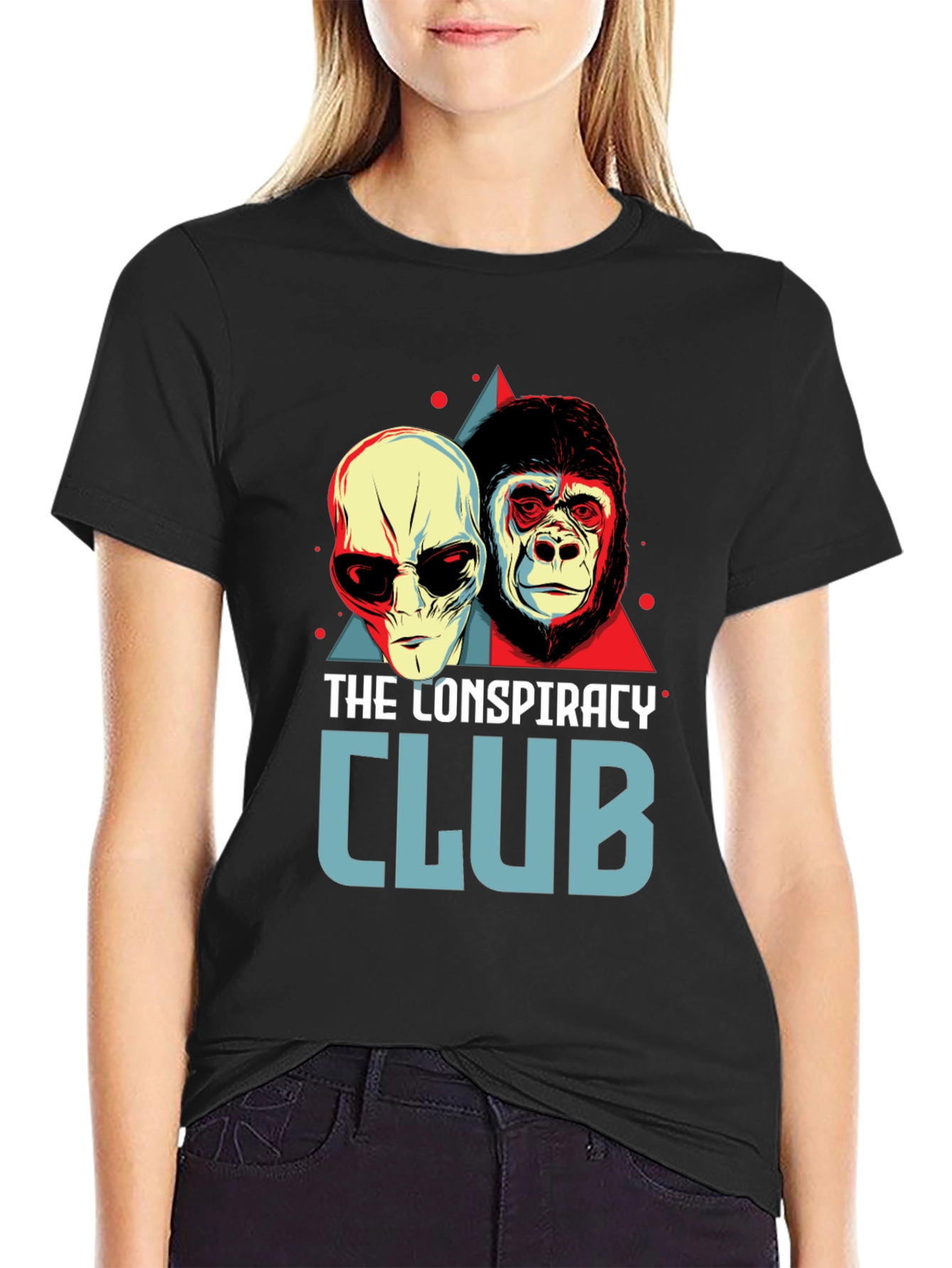 Black Conspiracy Club Graphic T-Shirt view 2