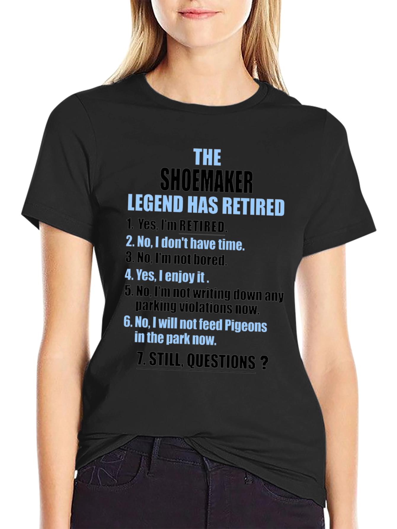 Black Retired Shoemaker Legend T-Shirt view 2