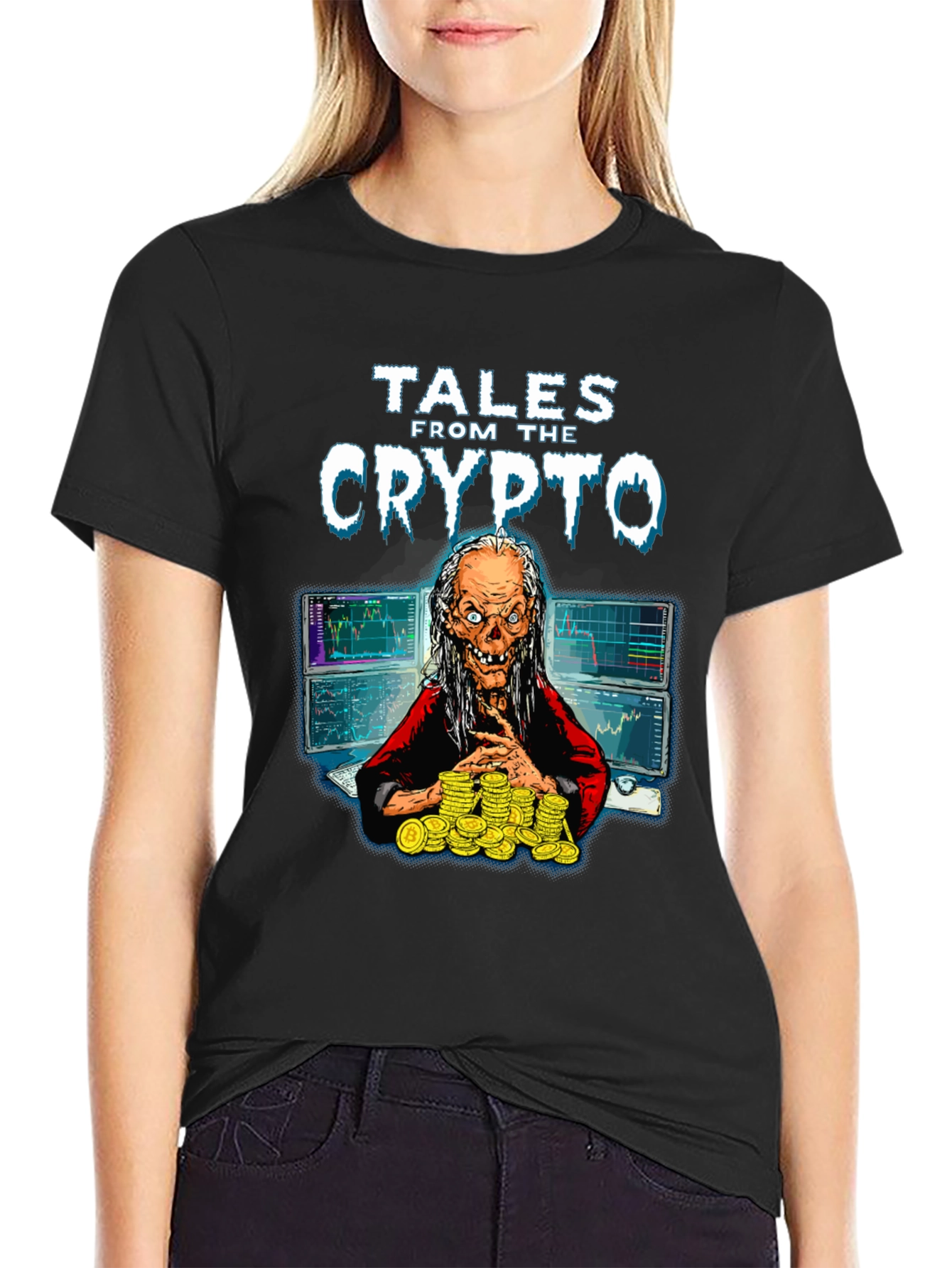 Black Tales From The Crypto Graphic T-Shirt view 2