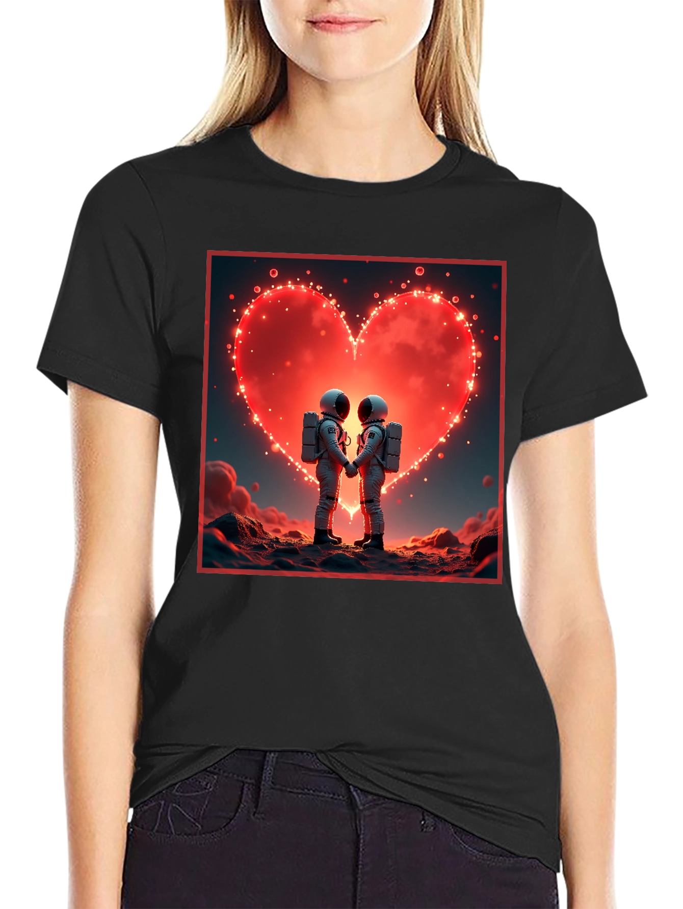Astronaut Love T-Shirt, Space Romance Tee - 2