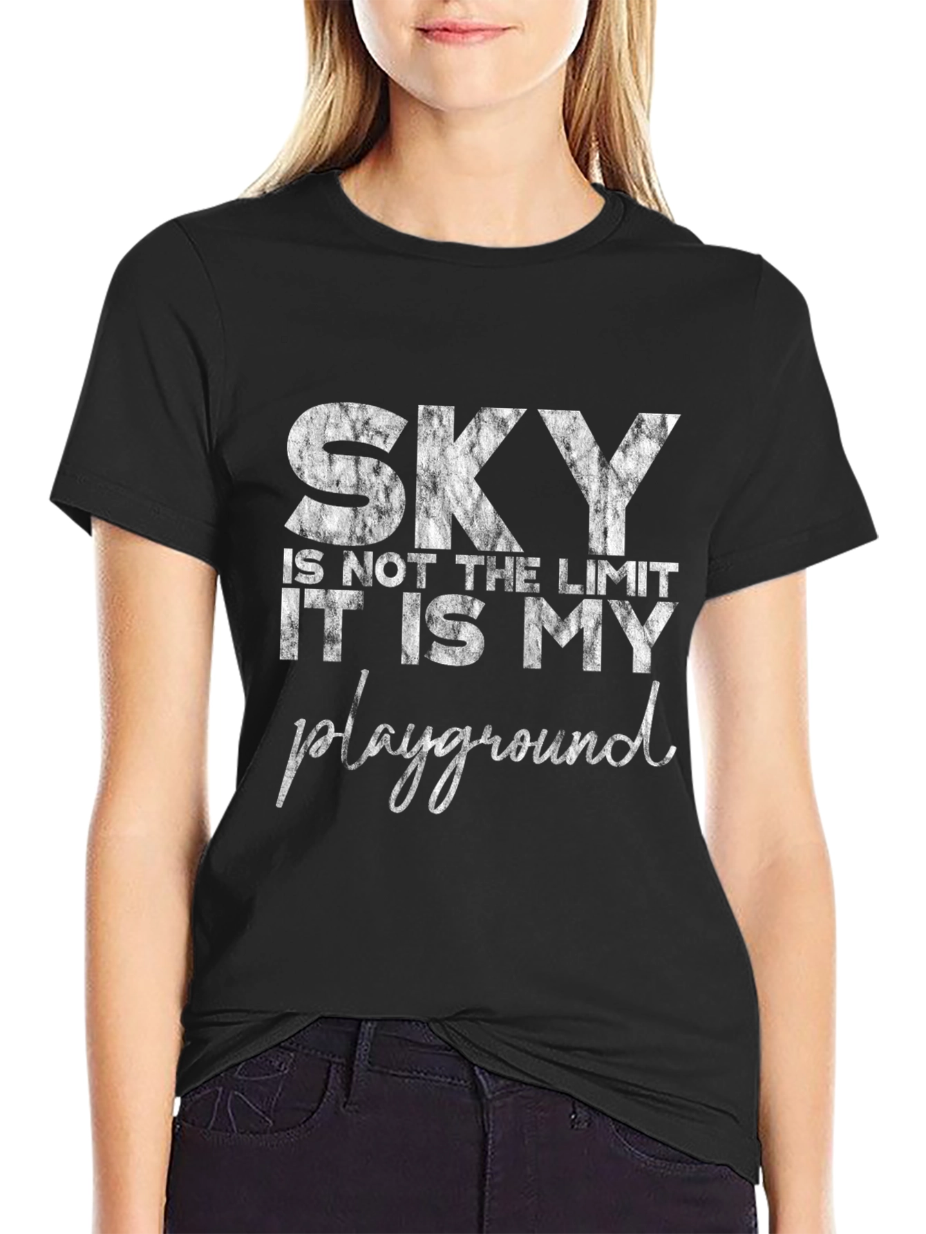 Black Sky is My Playground Black Graphic Tee view 2