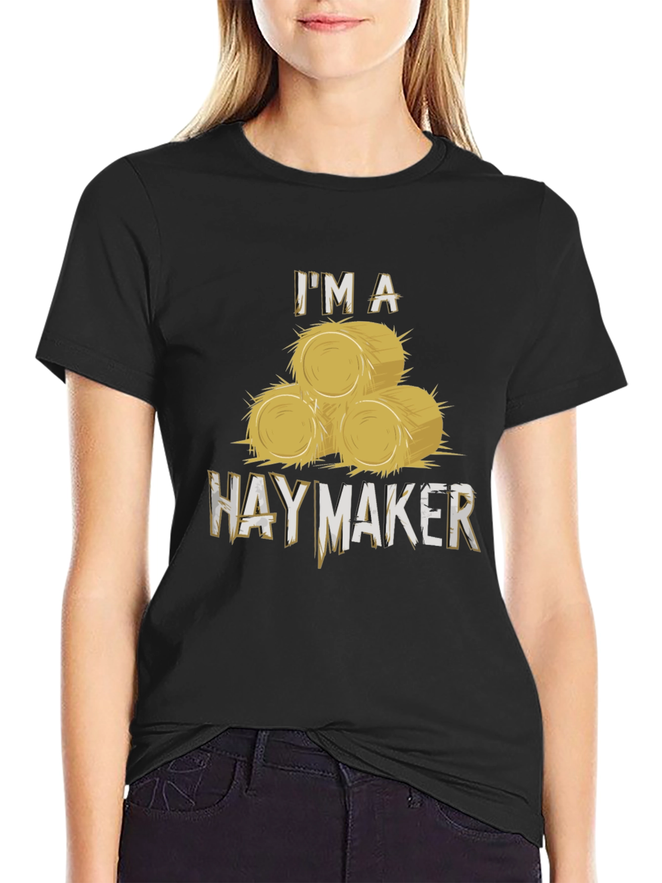 Black I'm A Hay Maker Black T-Shirt view 2