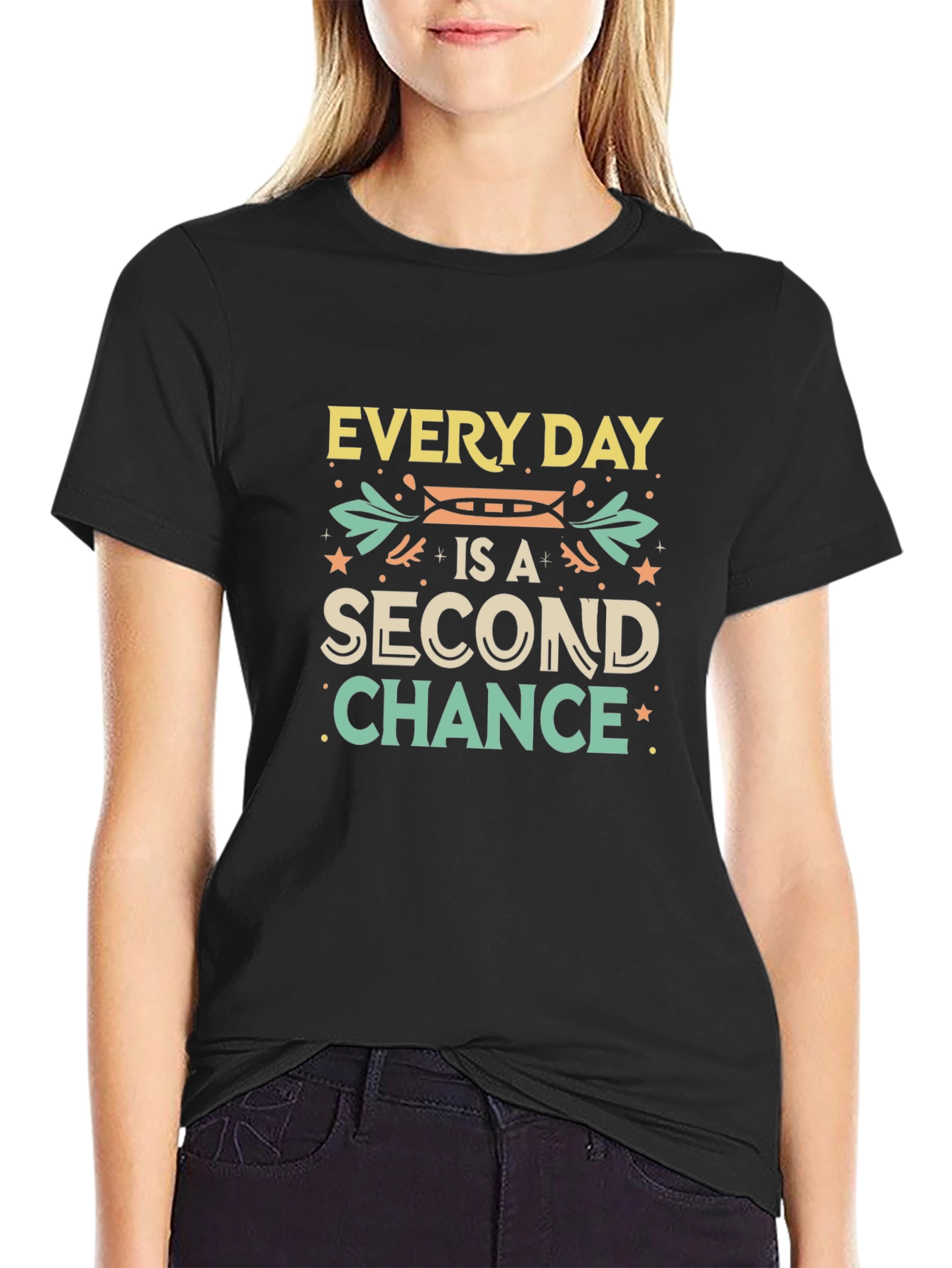 Black Every Day Second Chance Graphic T-Shirt view 2