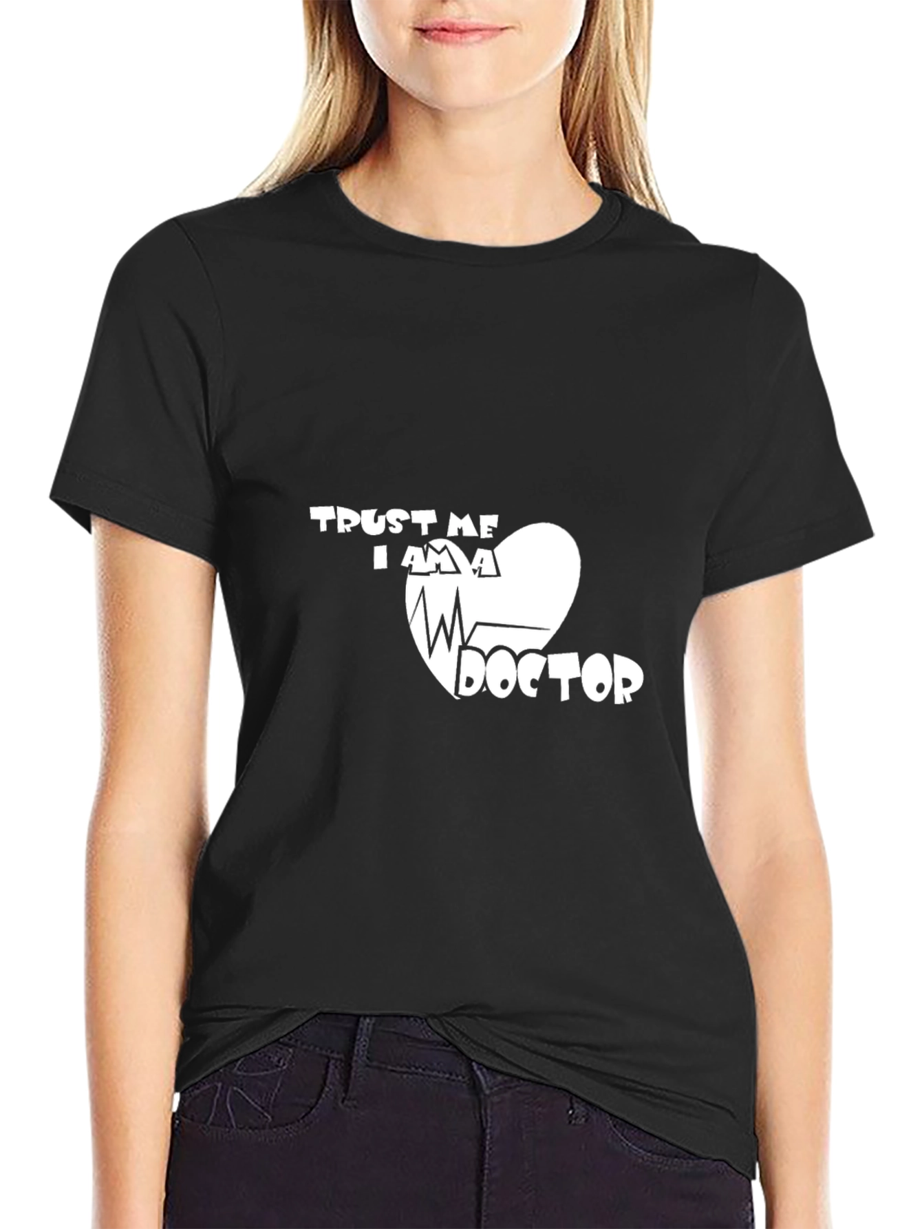Black Trust Me I Am A Doctor T-Shirt - Medical Professional Tee view 2