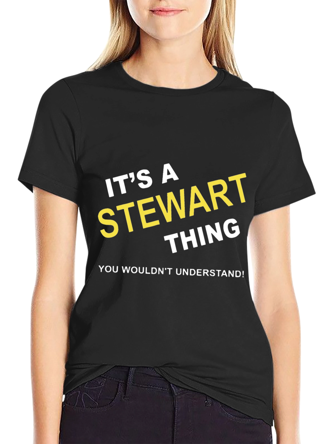 Black It's a Stewart Thing - Novelty T-Shirt view 2