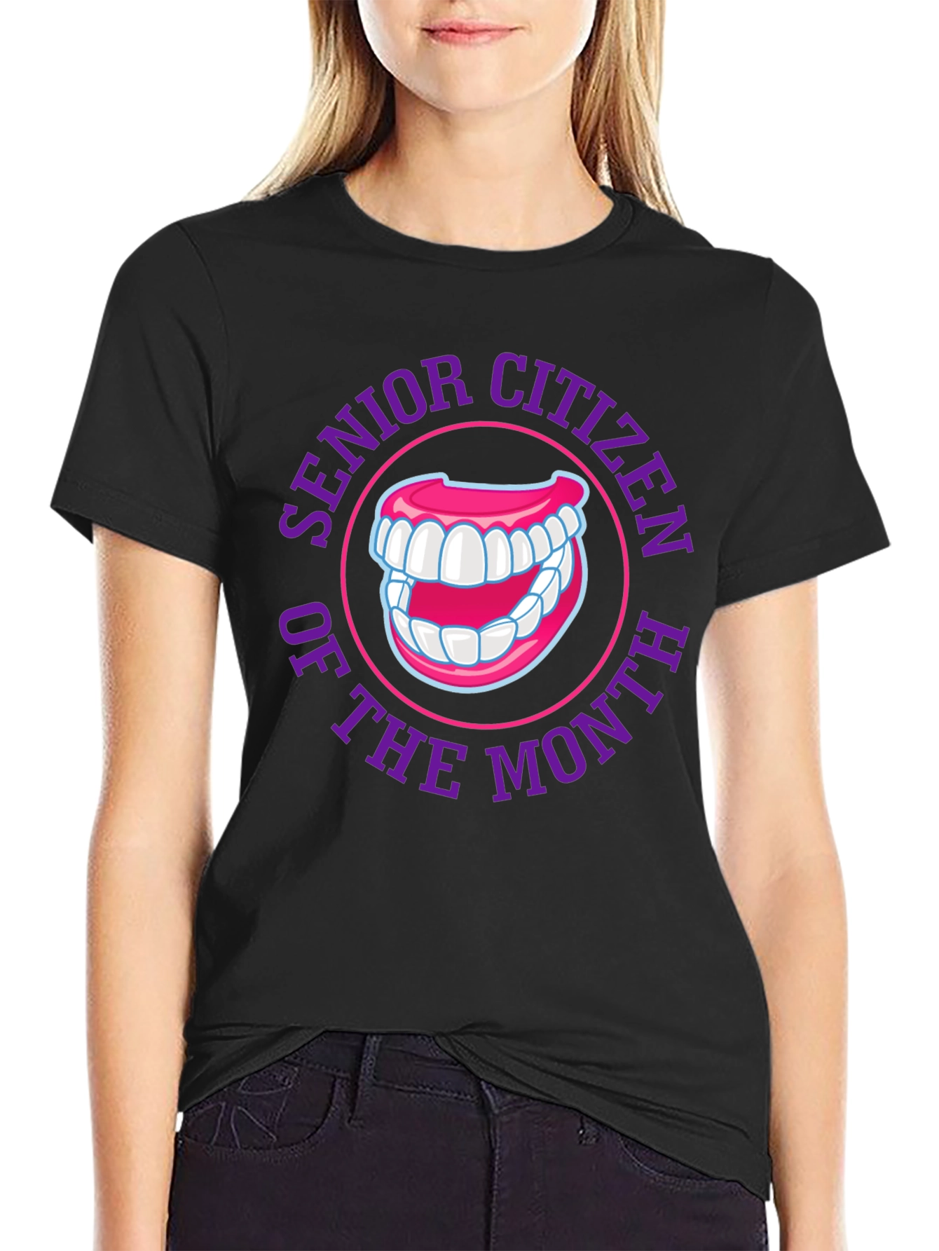 Black Senior Citizen of the Month Black Graphic Tee view 2