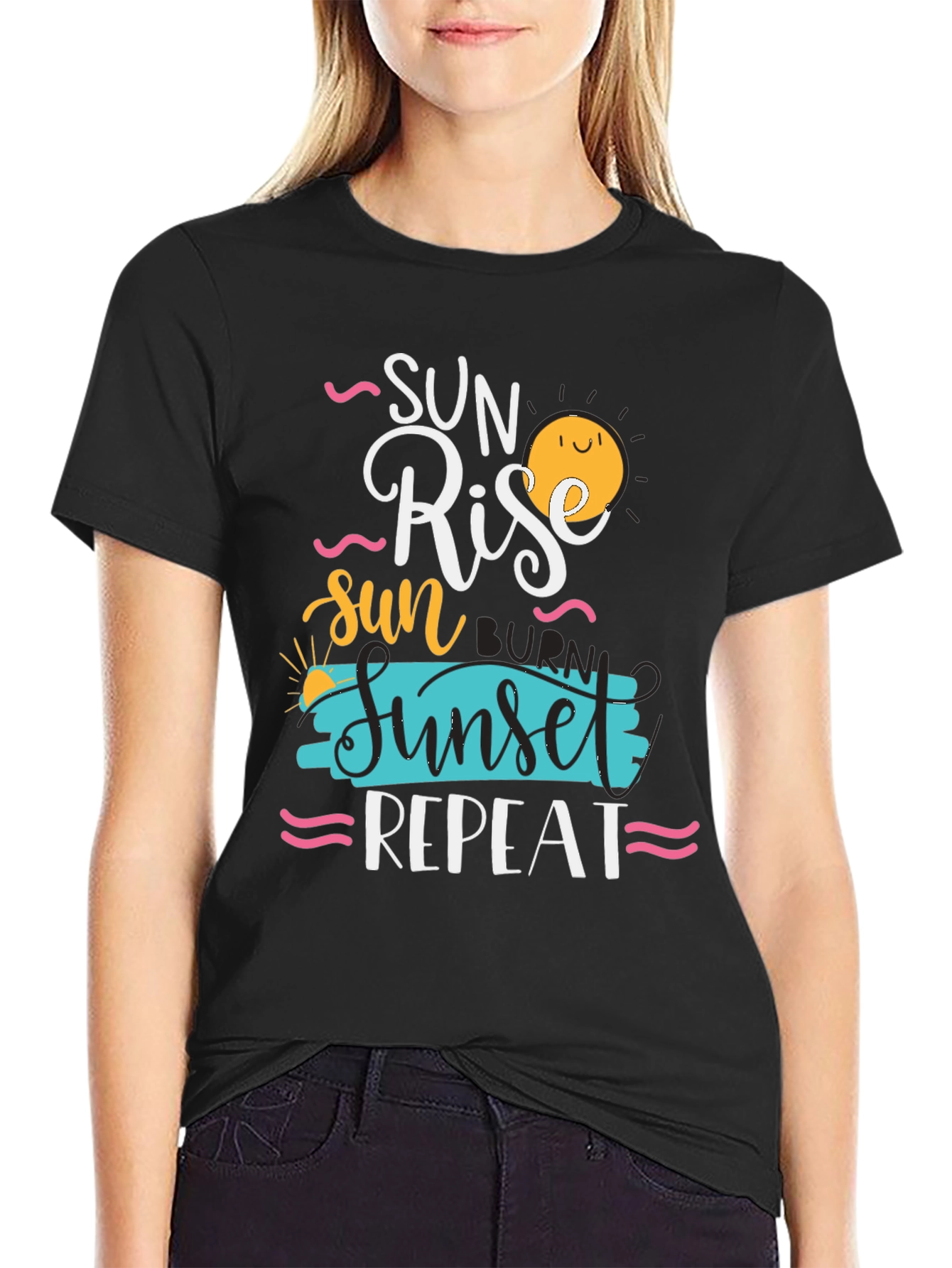 Sun Rise Sunset Repeat Graphic Tee - 2
