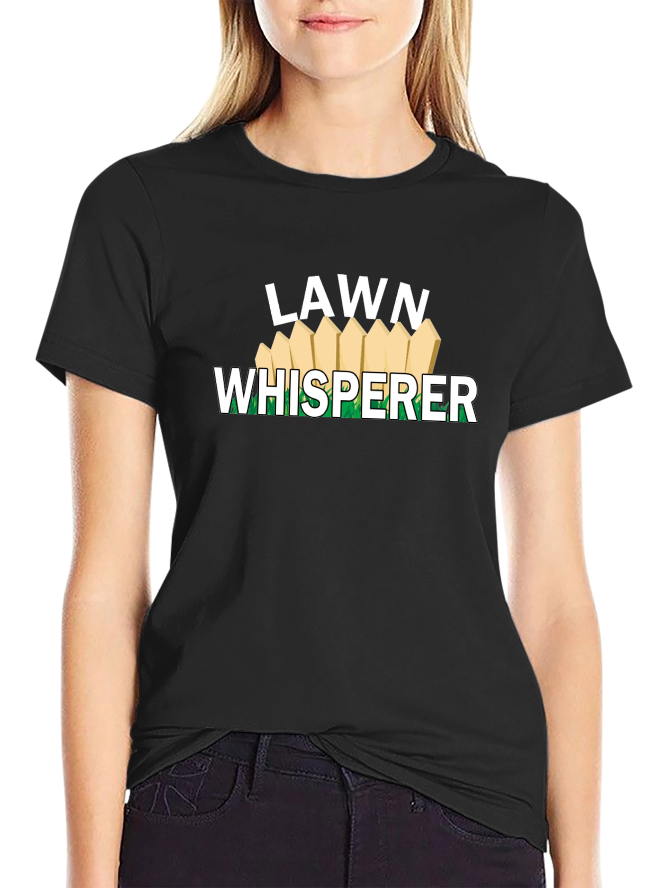 Black Lawn Whisperer Graphic Tee - Black view 2
