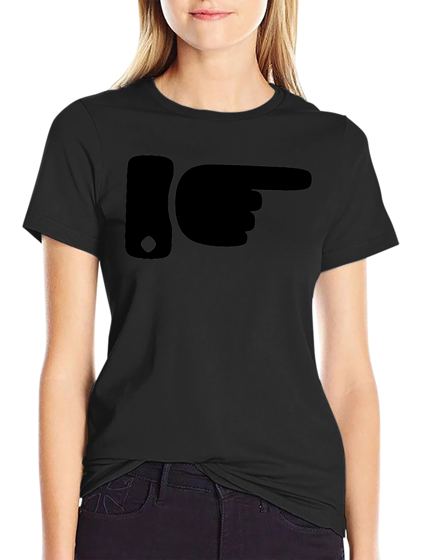 Black Right Direction T-Shirt view 2