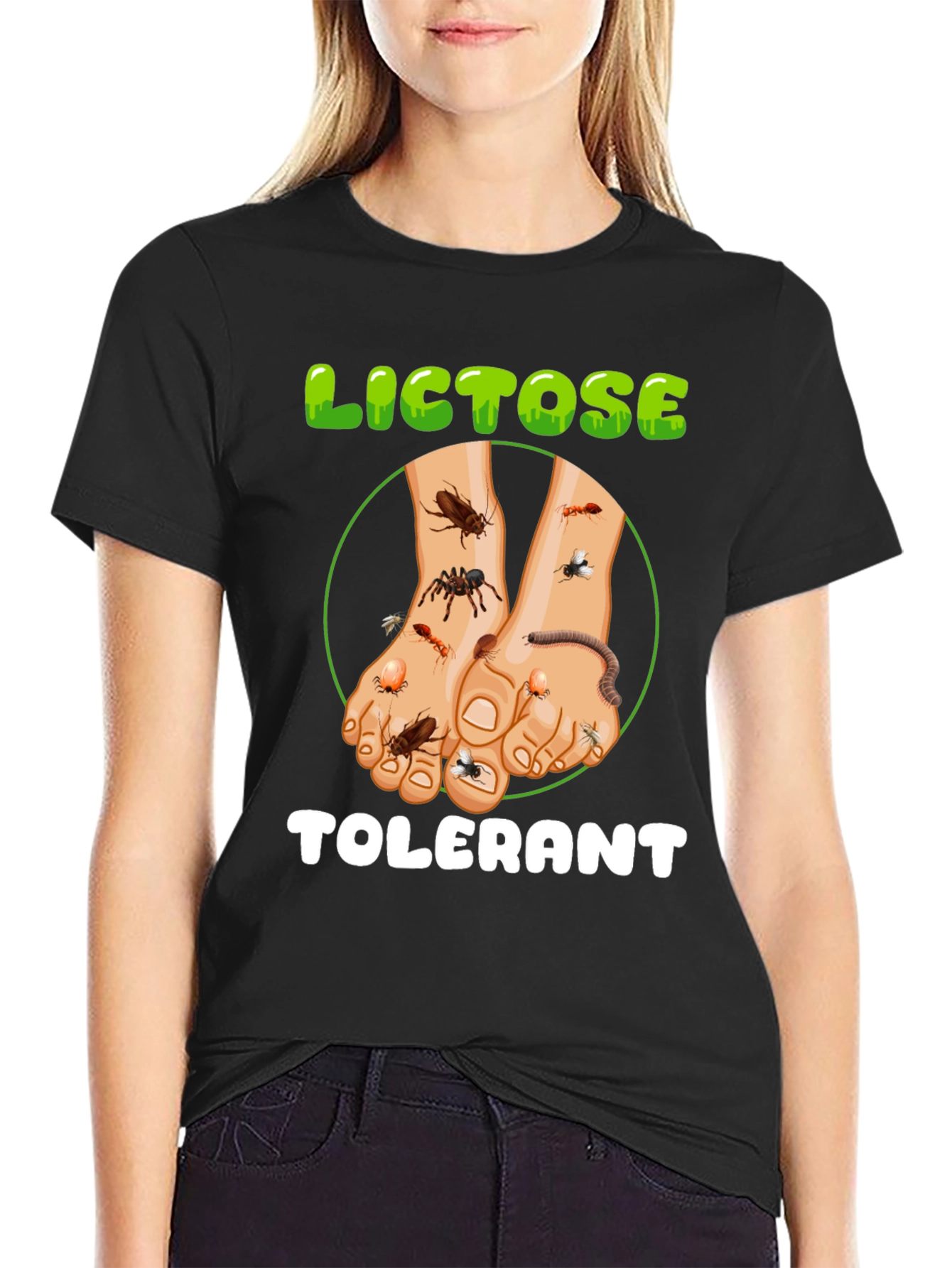 Black Lictose Tolerant Graphic T-Shirt view 2