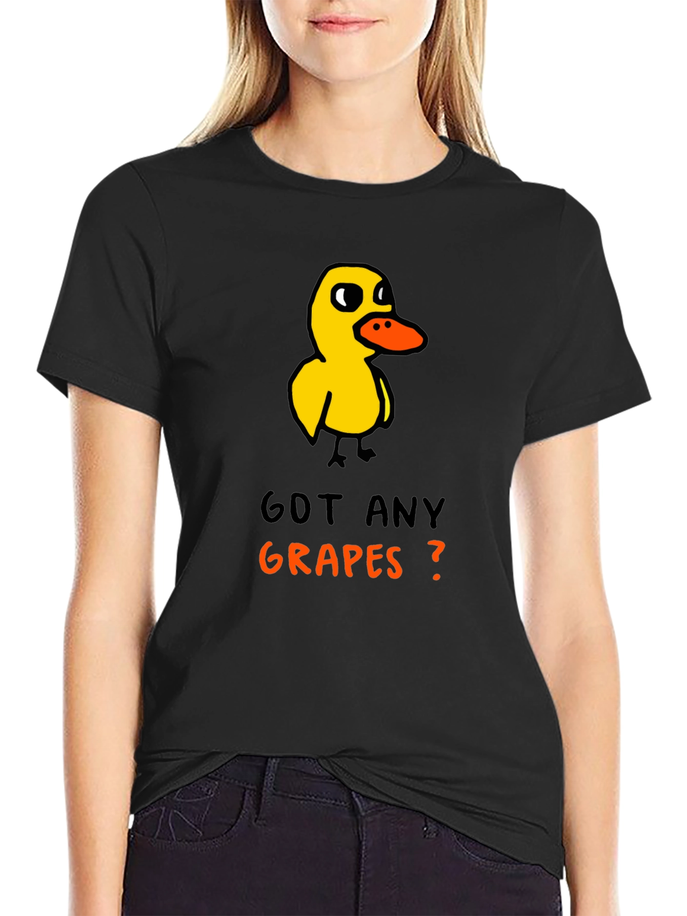 Black Got Any Grapes Duck T-Shirt view 2