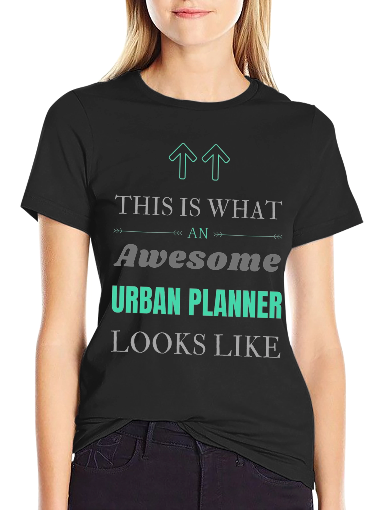 Black Awesome Urban Planner T-Shirt: Stylish Career Pride Apparel view 2