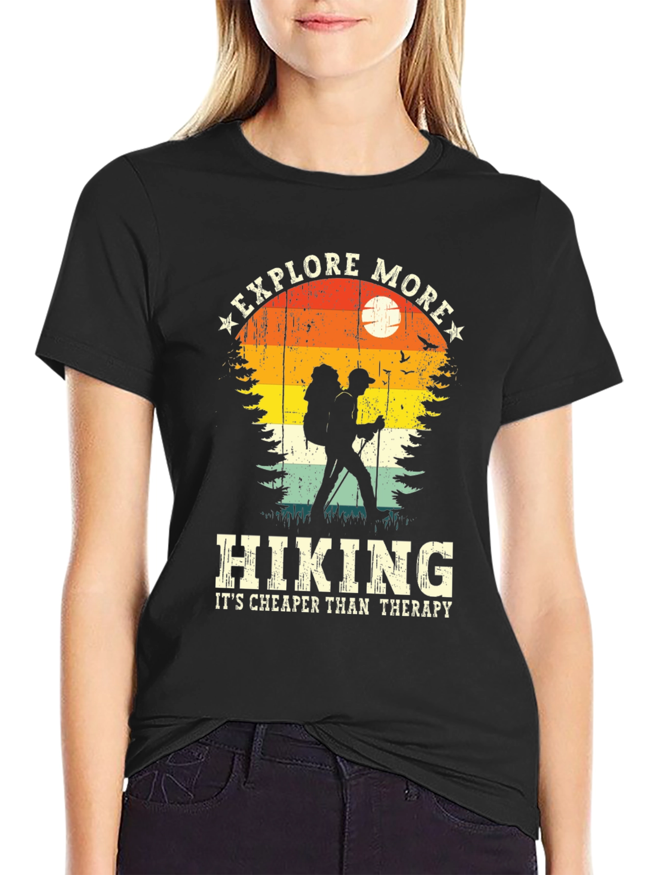 Black Explore More Hiking T-Shirt view 2