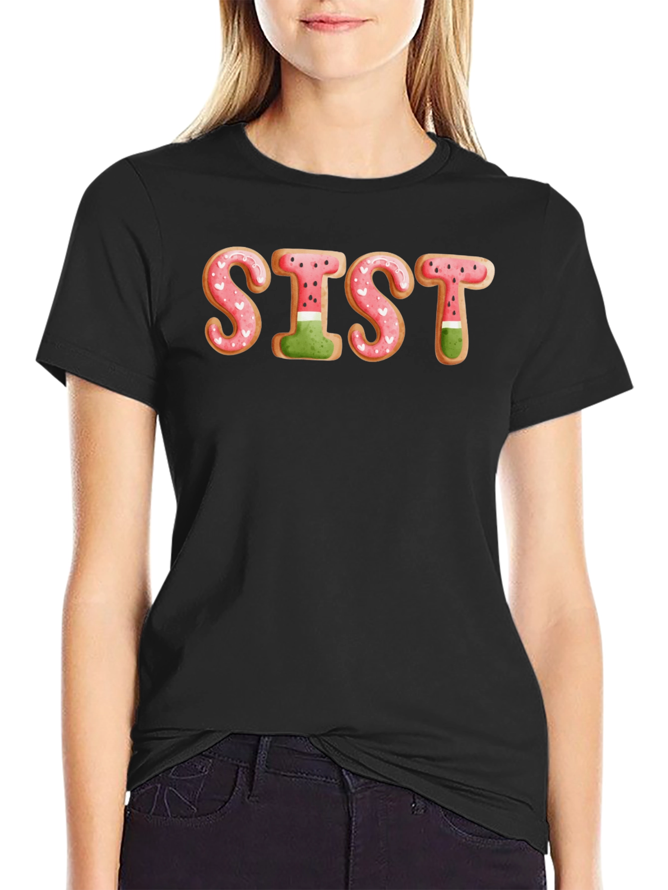 Black SIST Watermelon Tee - Cute Summer Shirt view 2