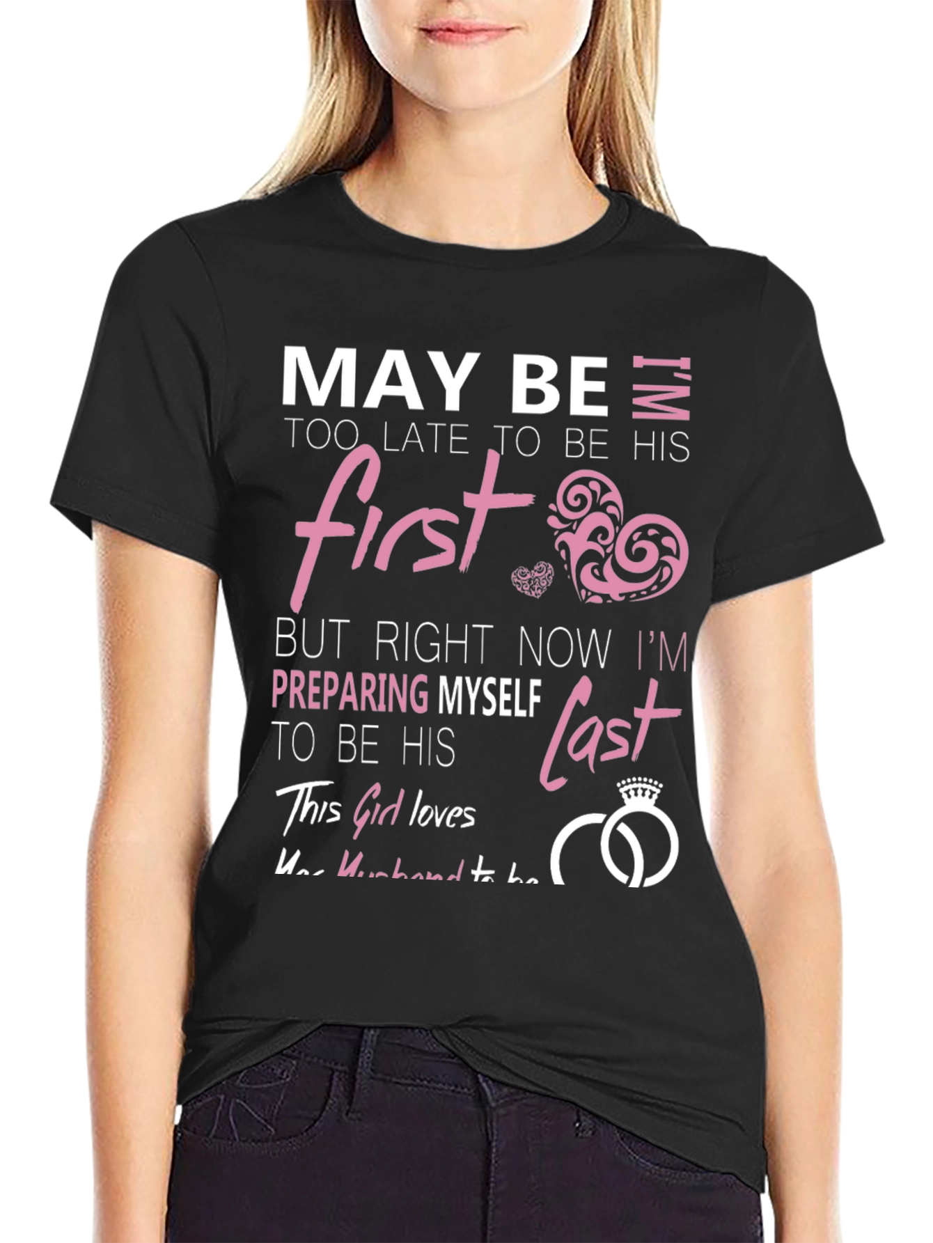 Black Future Bride T-Shirt - Preparing to Be His Last view 2