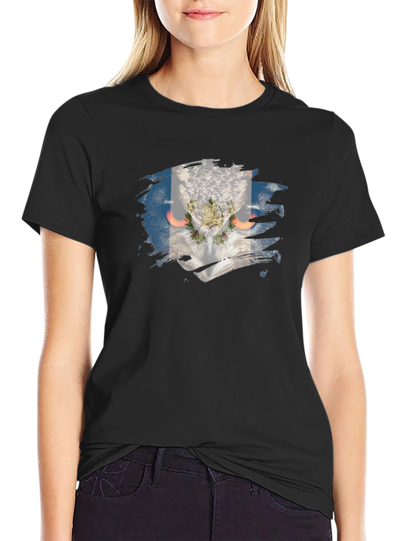 Black Owl Graphic Tee - Men's Black T-Shirt view 2