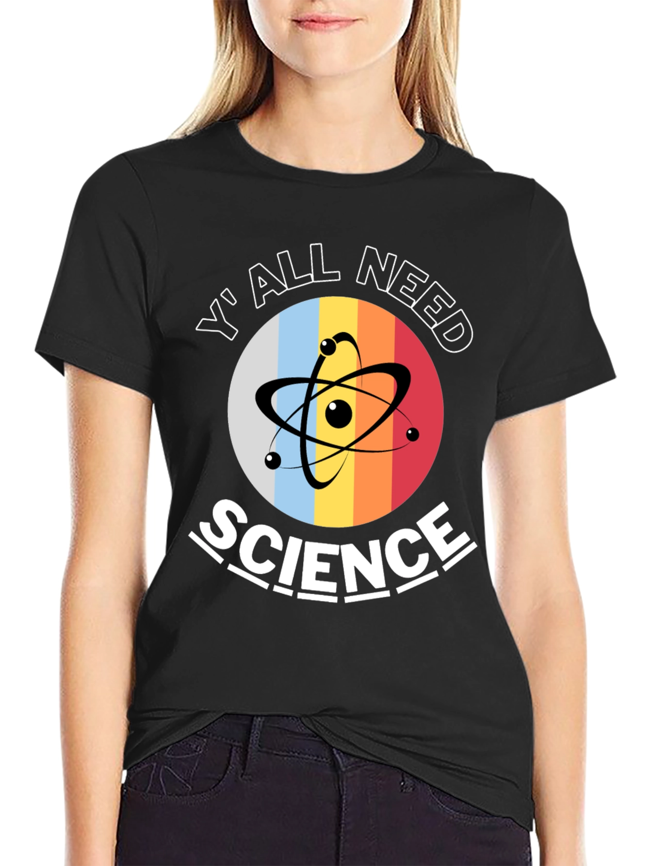 Black Y'all Need Science T-Shirt view 2