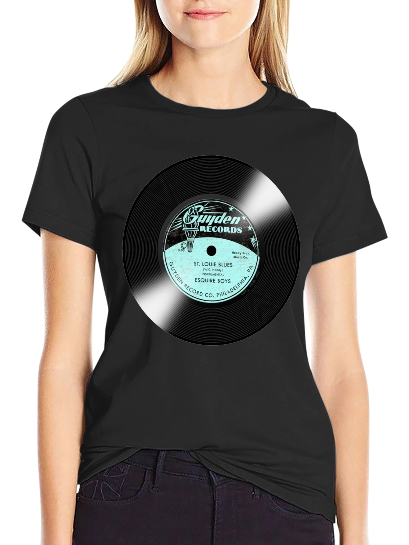 Black Guyden Records St. Louie Blues T-Shirt view 2