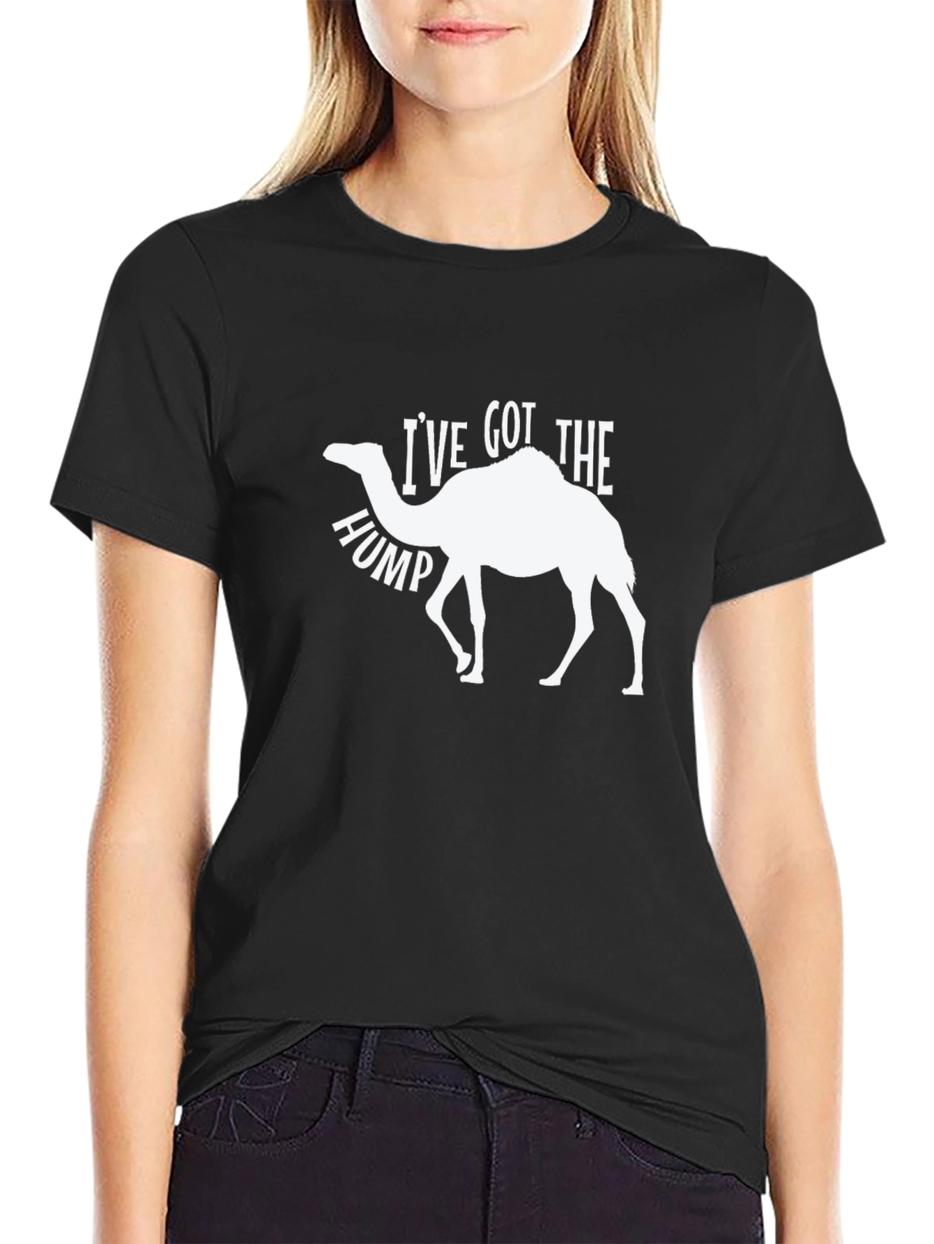 Black I've Got the Hump Camel T-Shirt - Funny Animal Tee view 2