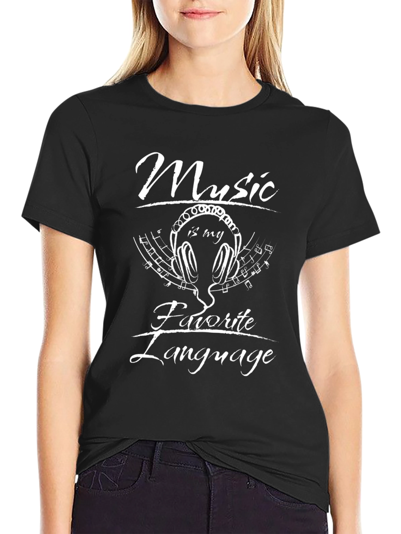 Black Music Is My Favorite Language T-Shirt view 2