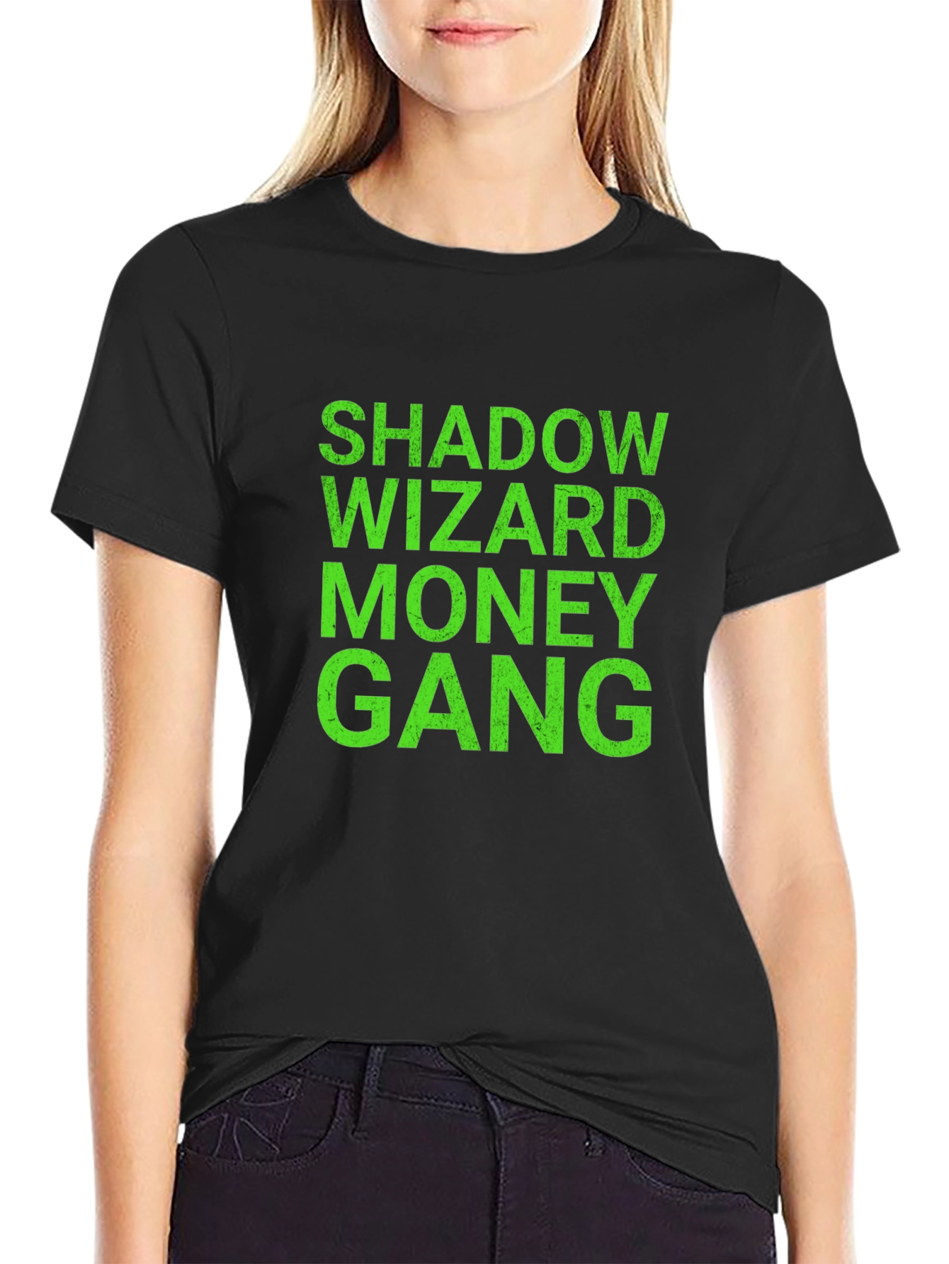 Black Shadow Wizard Money Gang Graphic Tee view 2