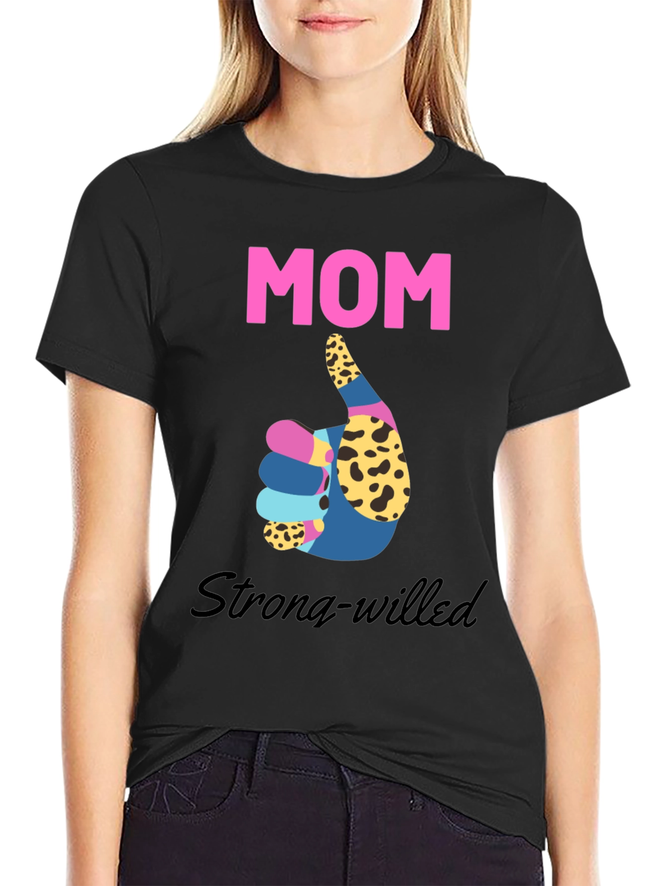 Strong-Willed Mom Graphic T-Shirt - 2