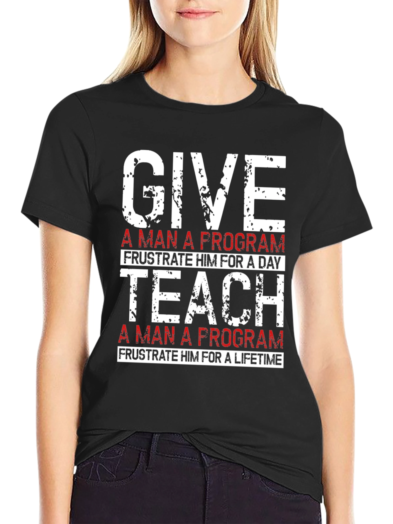 Black Give/Teach a Program T-Shirt view 2