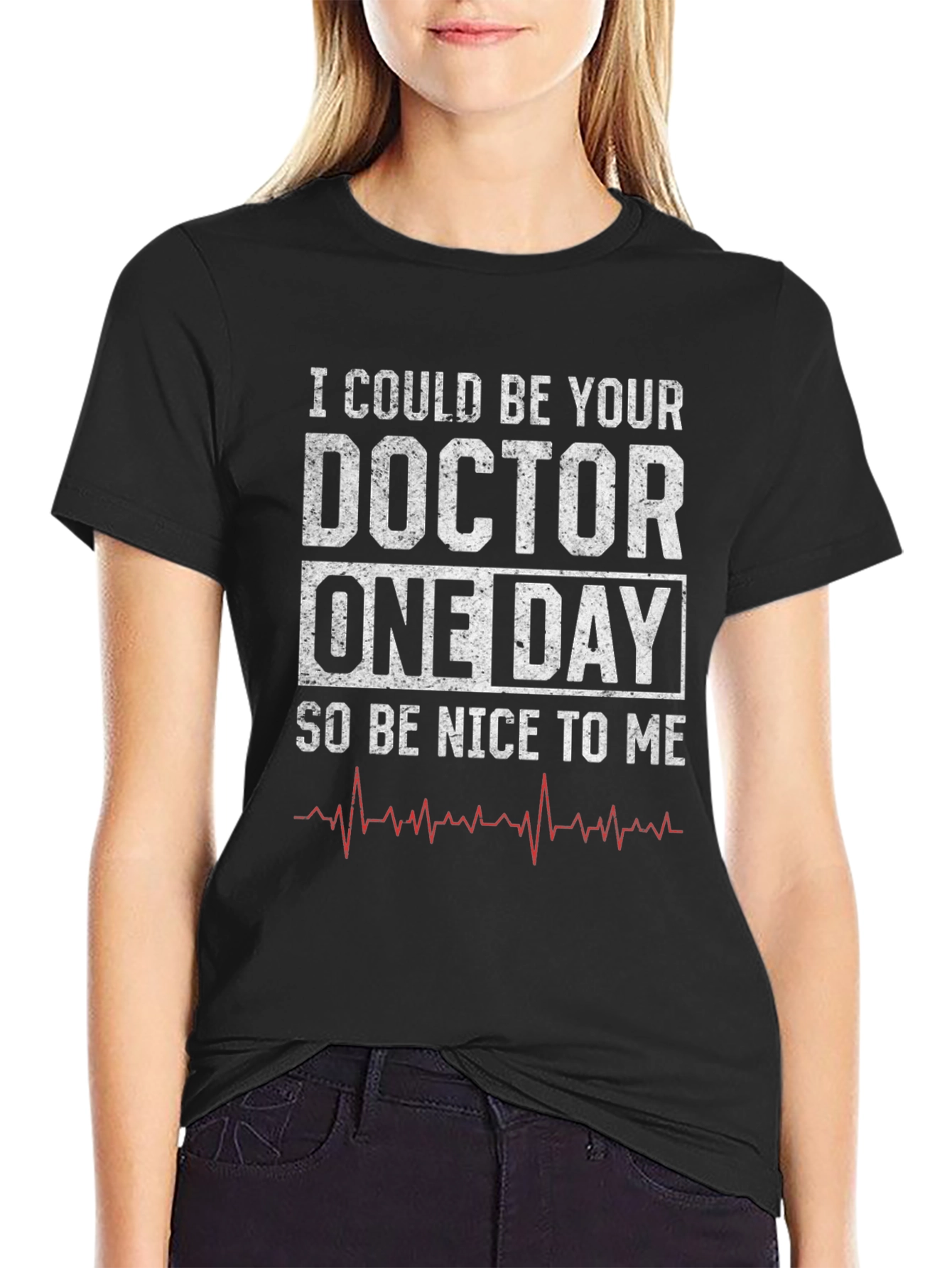 Black Future Doctor T-Shirt Funny Medical Student Gift view 2