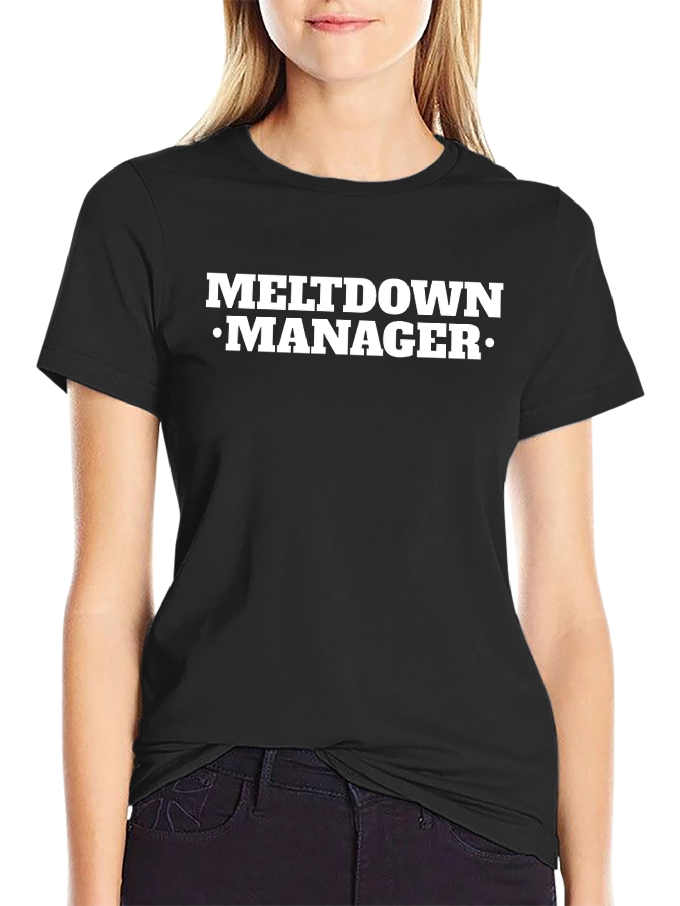 Black Meltdown Manager Black Graphic Tee view 2