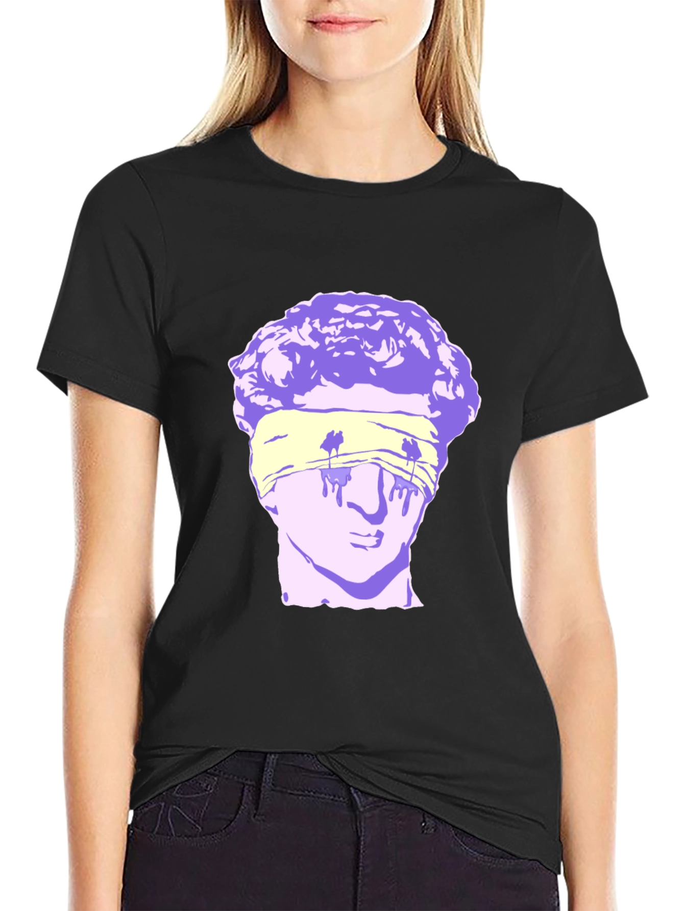 Blindfolded Statue Graphic Tee - 2