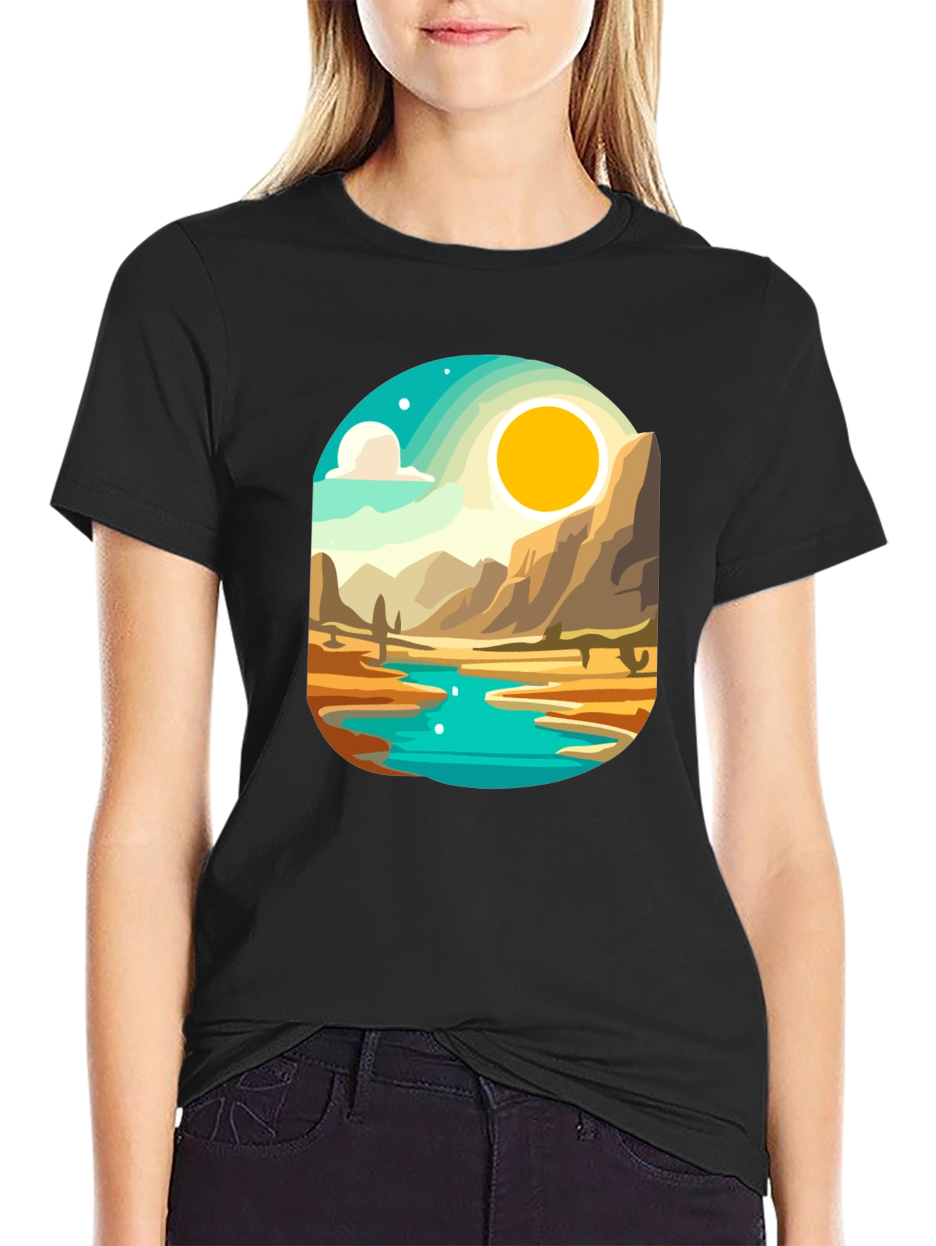 Black Desert Oasis Graphic Tee view 2