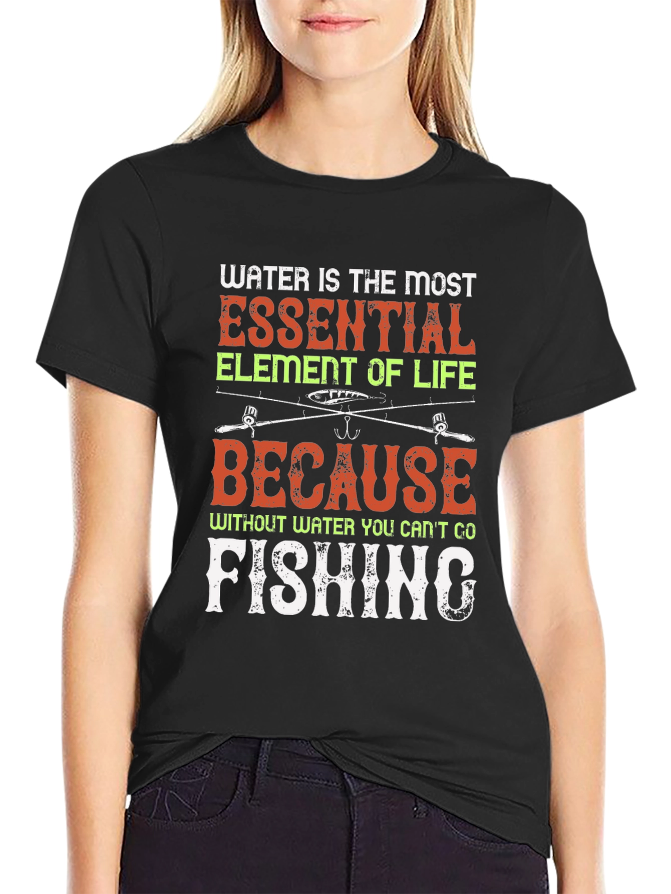 Funny Fishing T-Shirt - Water is Essential - 2