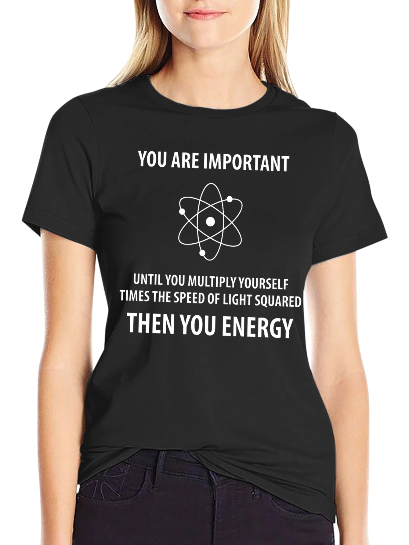 Black Funny Physics T-Shirt - You Are Important view 2