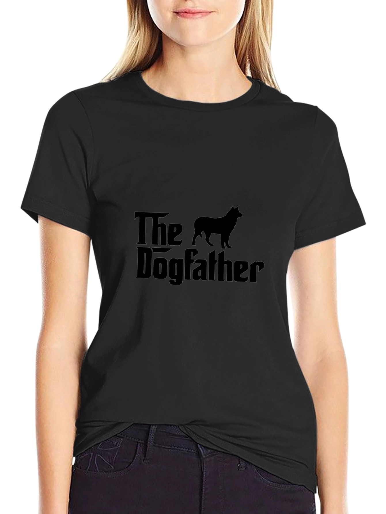 Black The Dogfather Graphic T-Shirt - Black view 2